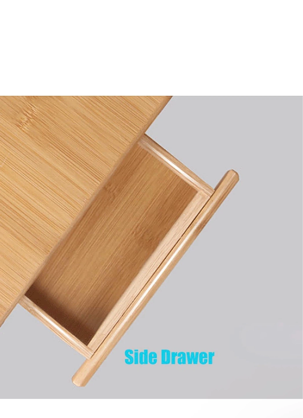 Bamboo Laptop Bed Tray with Drawer - photo 3