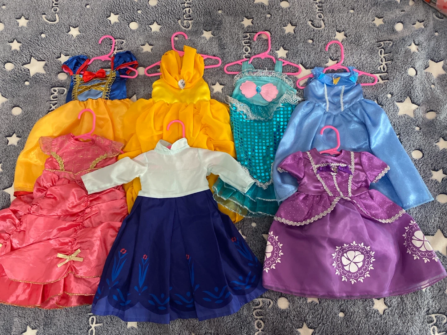 Bundle of 6 Doll Princess and Character Dresses