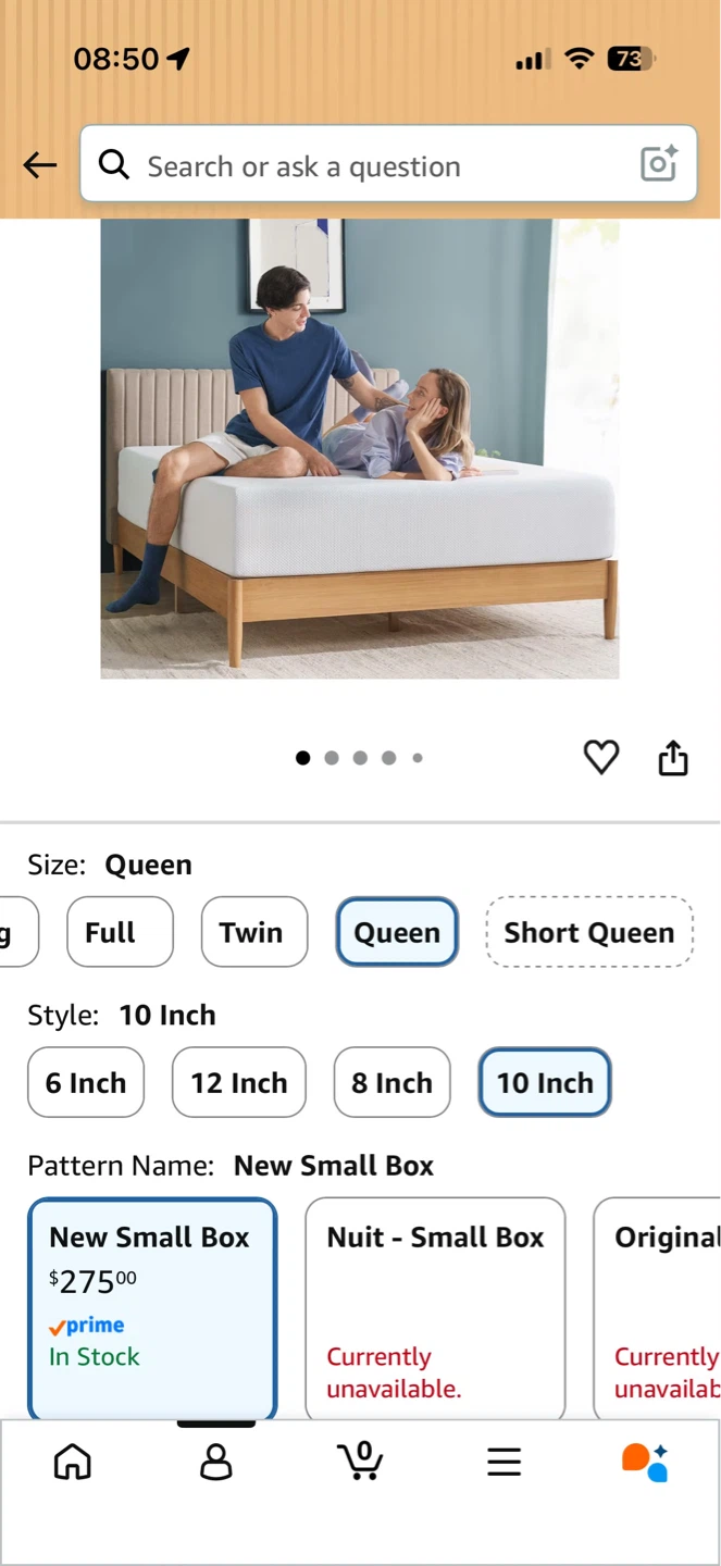 Queen Size Black Platform Bed Frame with LED Lights and mattress