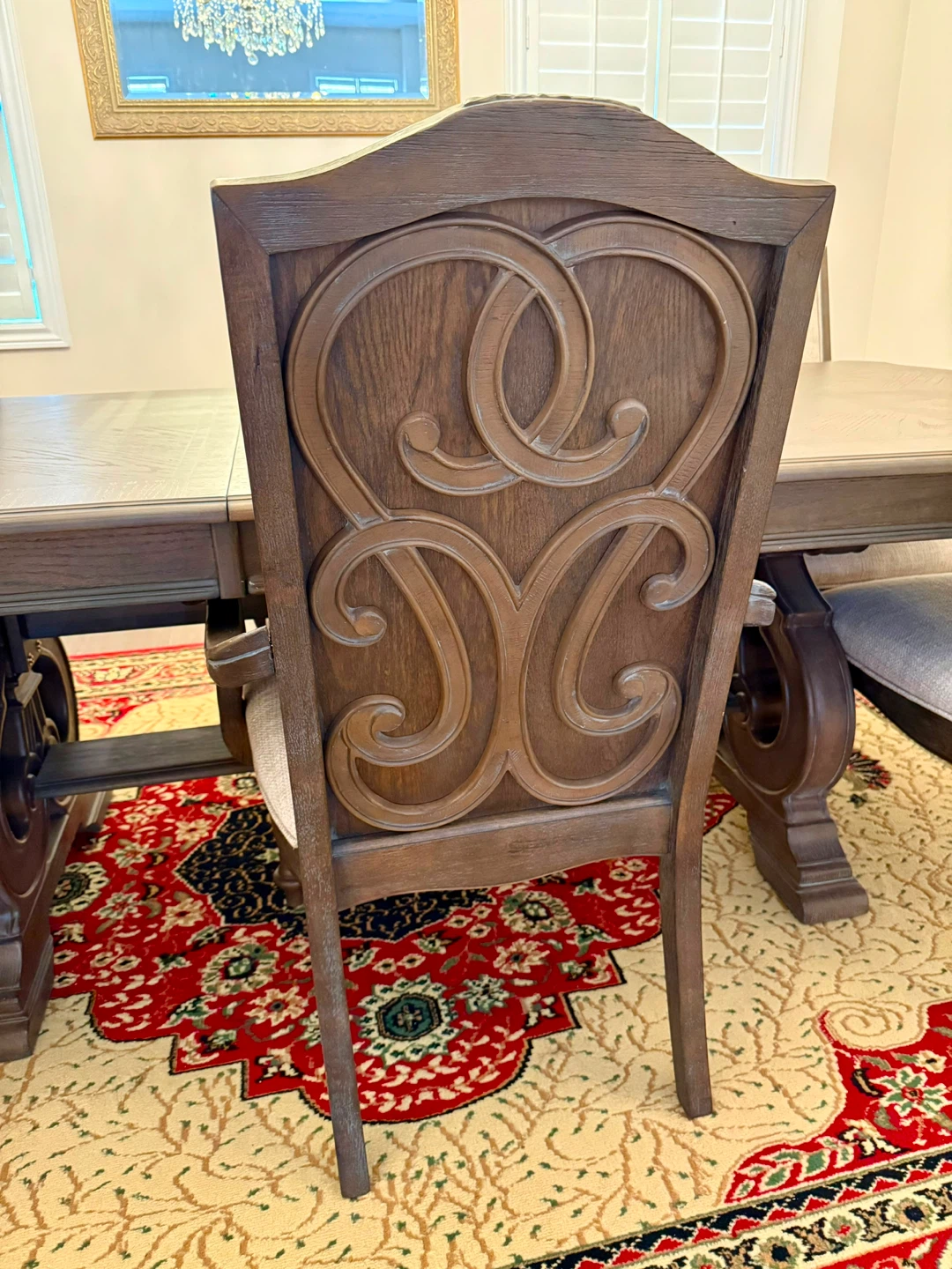 Wooden Dining Chairs with Upholstered Seats (Set of 6) - photo 4