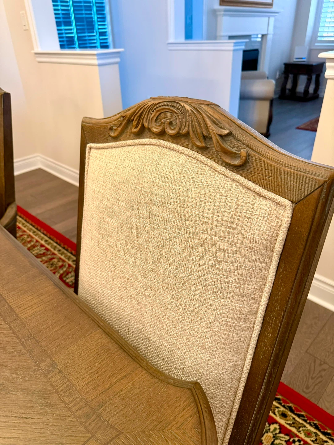Wooden Dining Chairs with Upholstered Seats (Set of 6) - photo 2