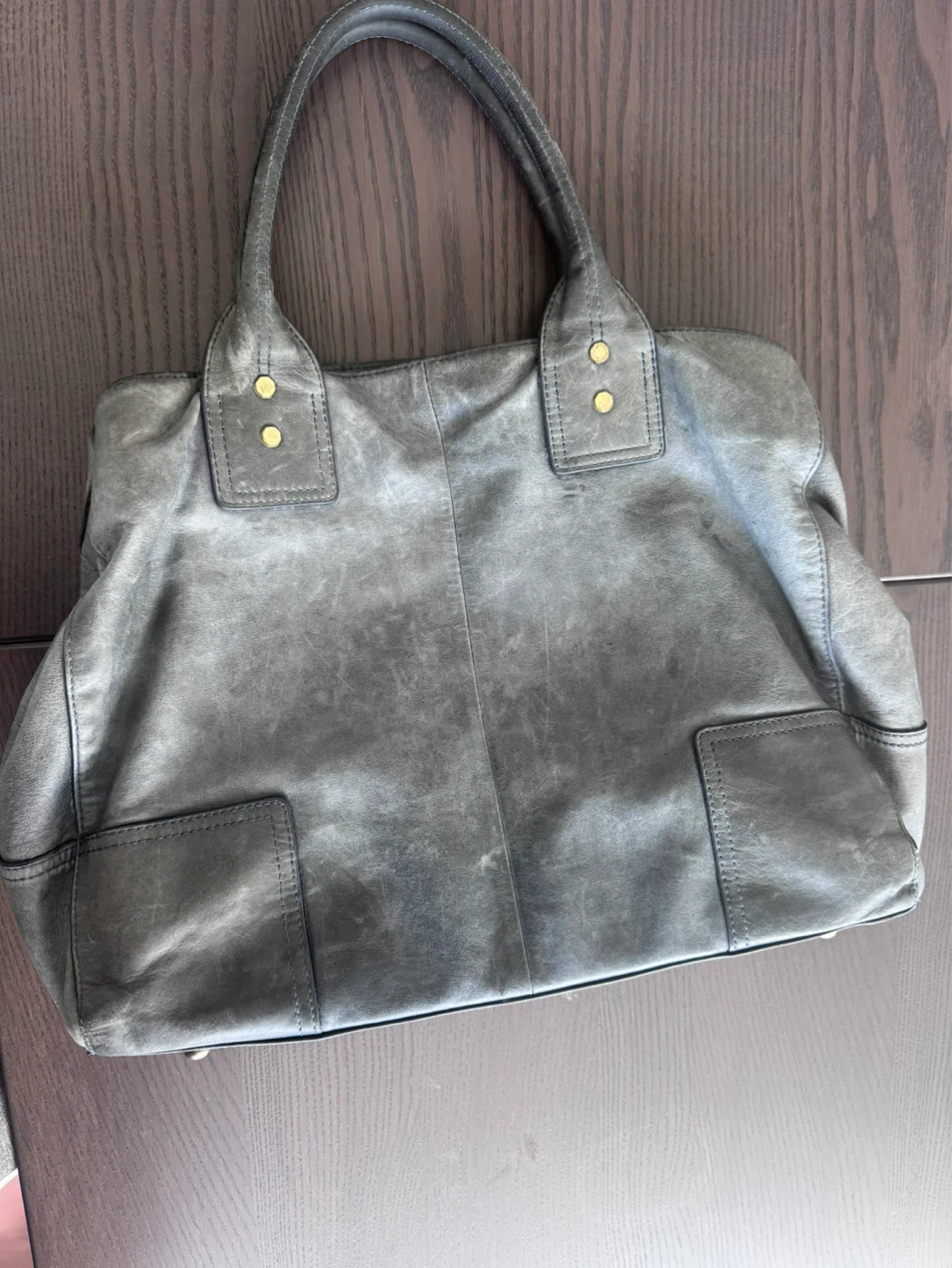 CLIO Classic grey leather handbag - photo 2
