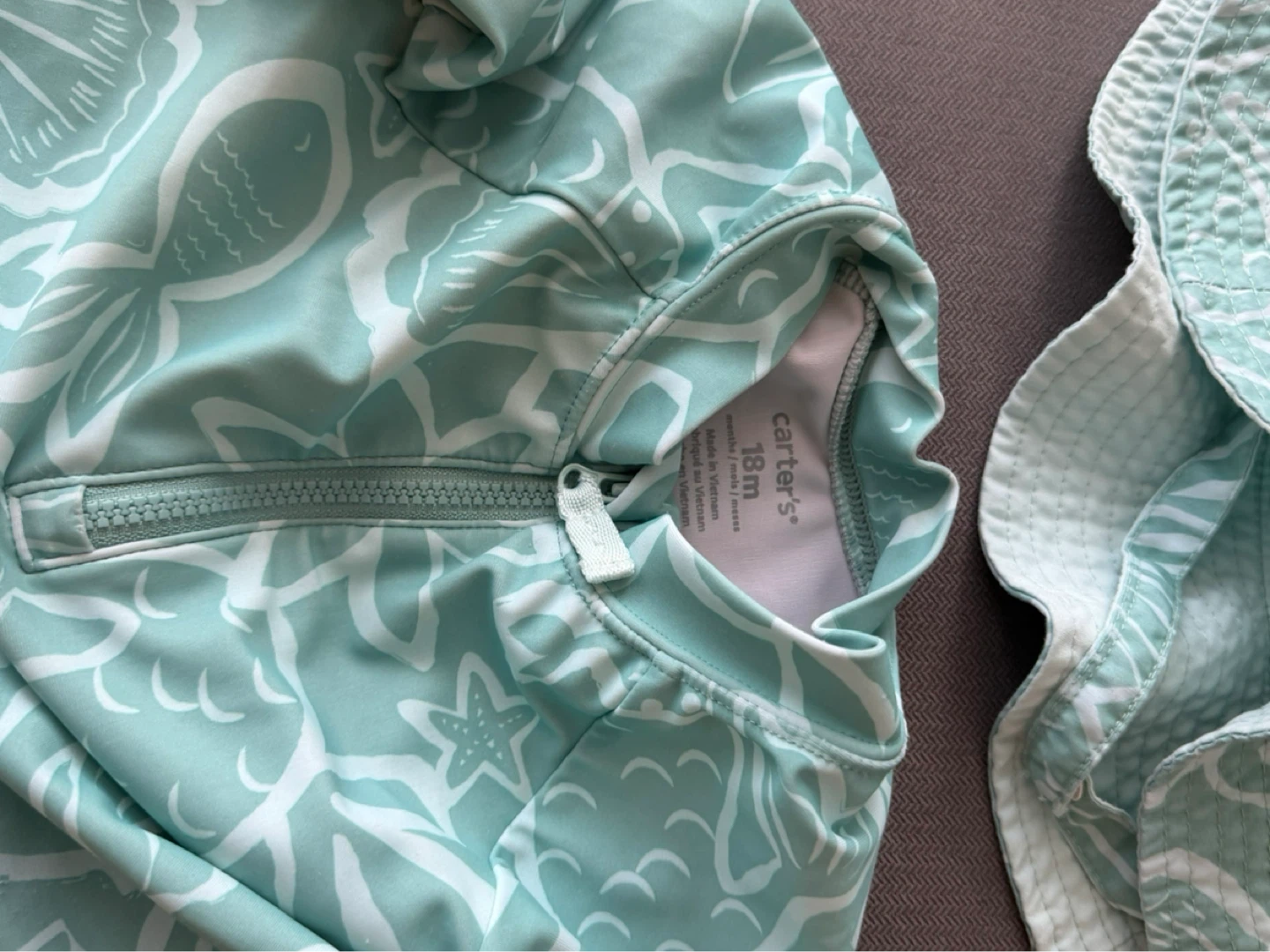 Carter's Baby Swimsuit and Hat Set - 18 Months