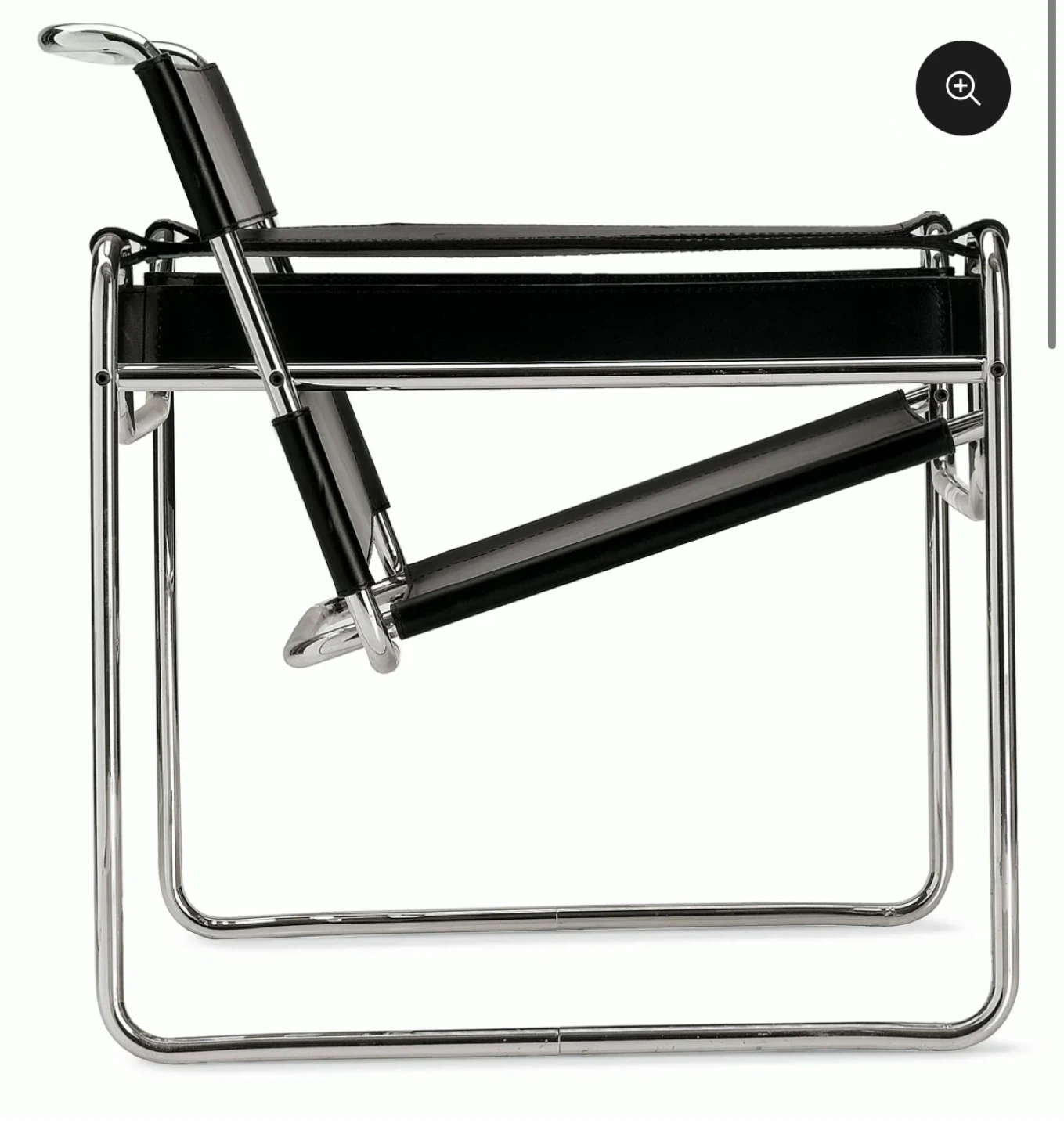 Black Leather Wassily Chair - photo 2