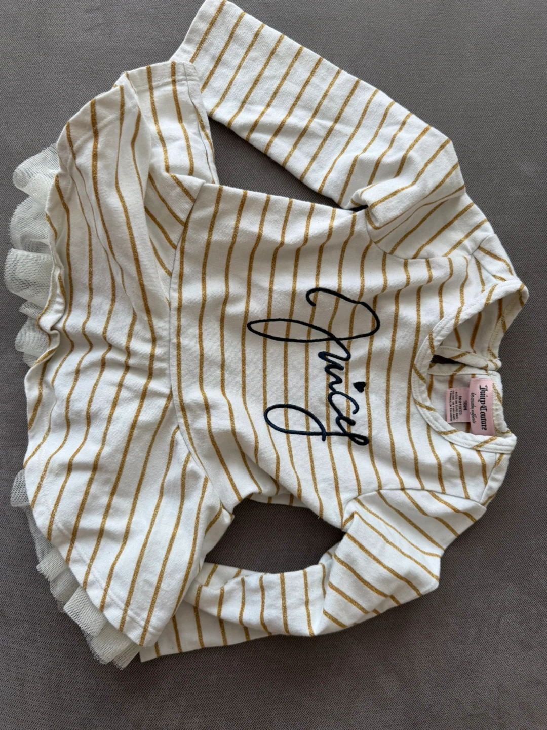 Juicy Couture Striped Tulle Trim tutu dress 18M