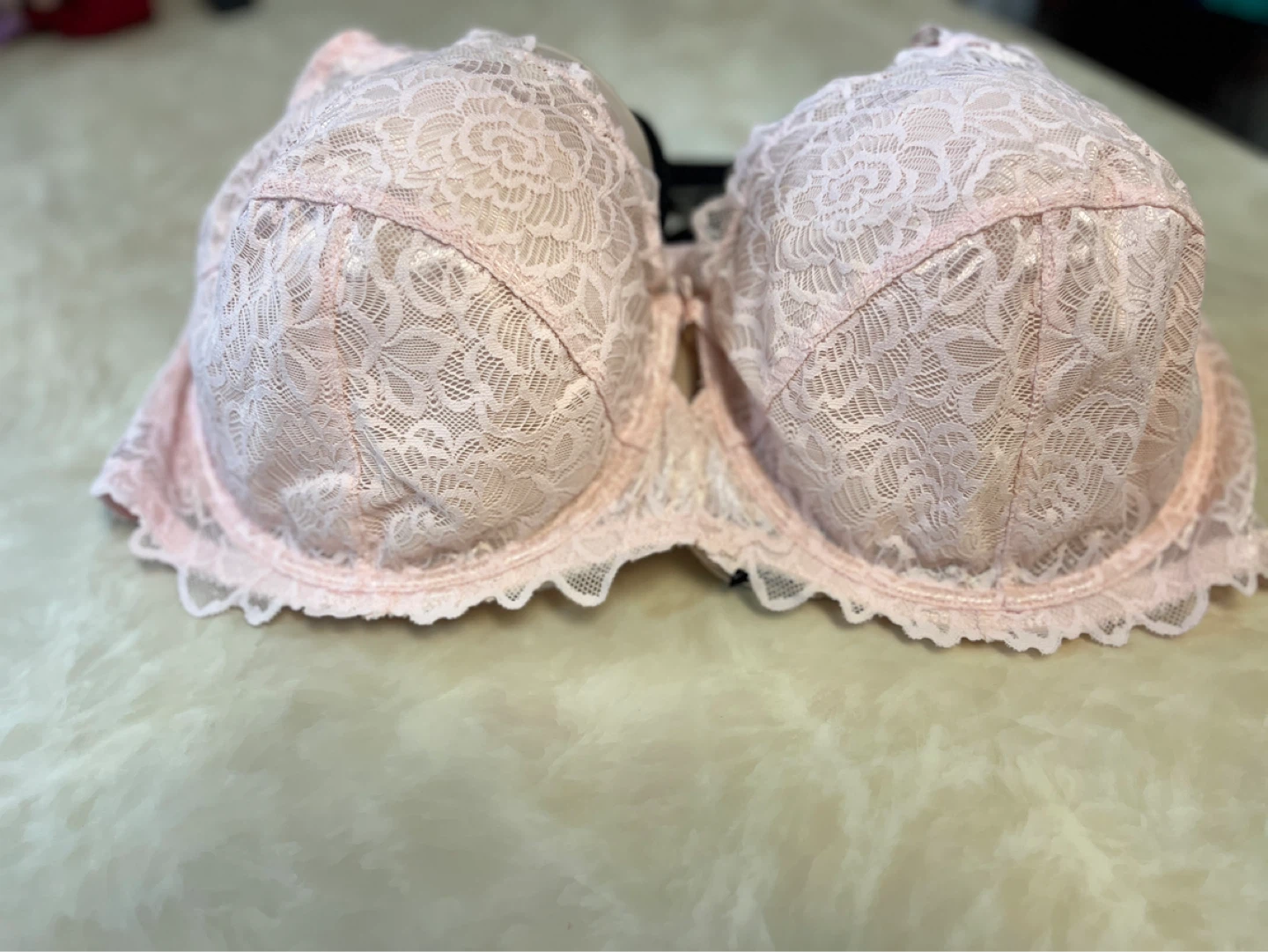 NEW w TAG 🛍️ Déesse Lingerie Blush Pink Lace Bra & Panty Set - photo 2