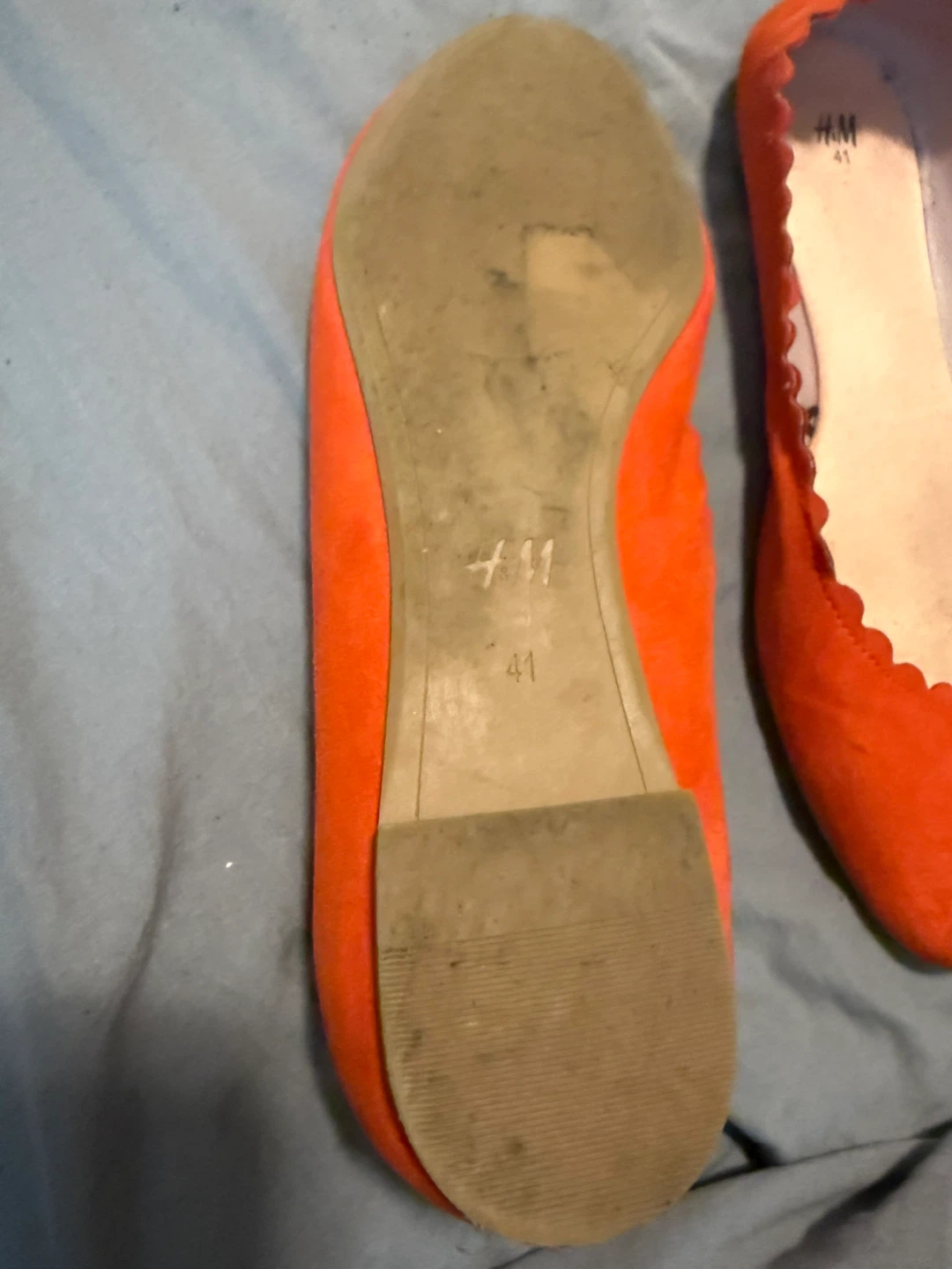 H&M Orange Scalloped Ballet Flats - Size 41 - photo 2