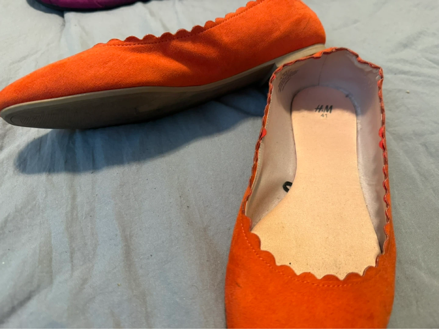 H&M Orange Scalloped Ballet Flats - Size 41 - photo 3