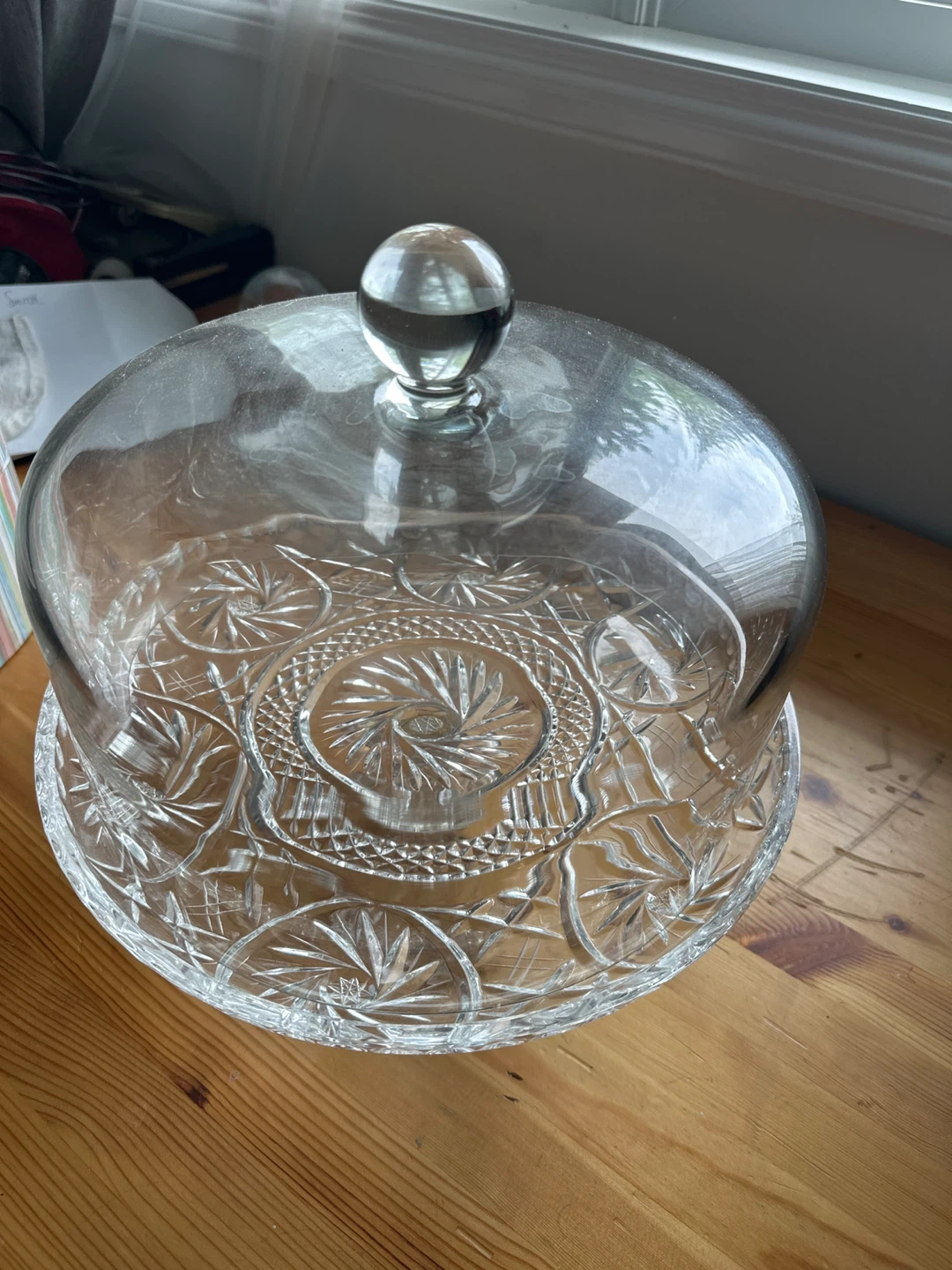 Glass Cake Stand with Dome