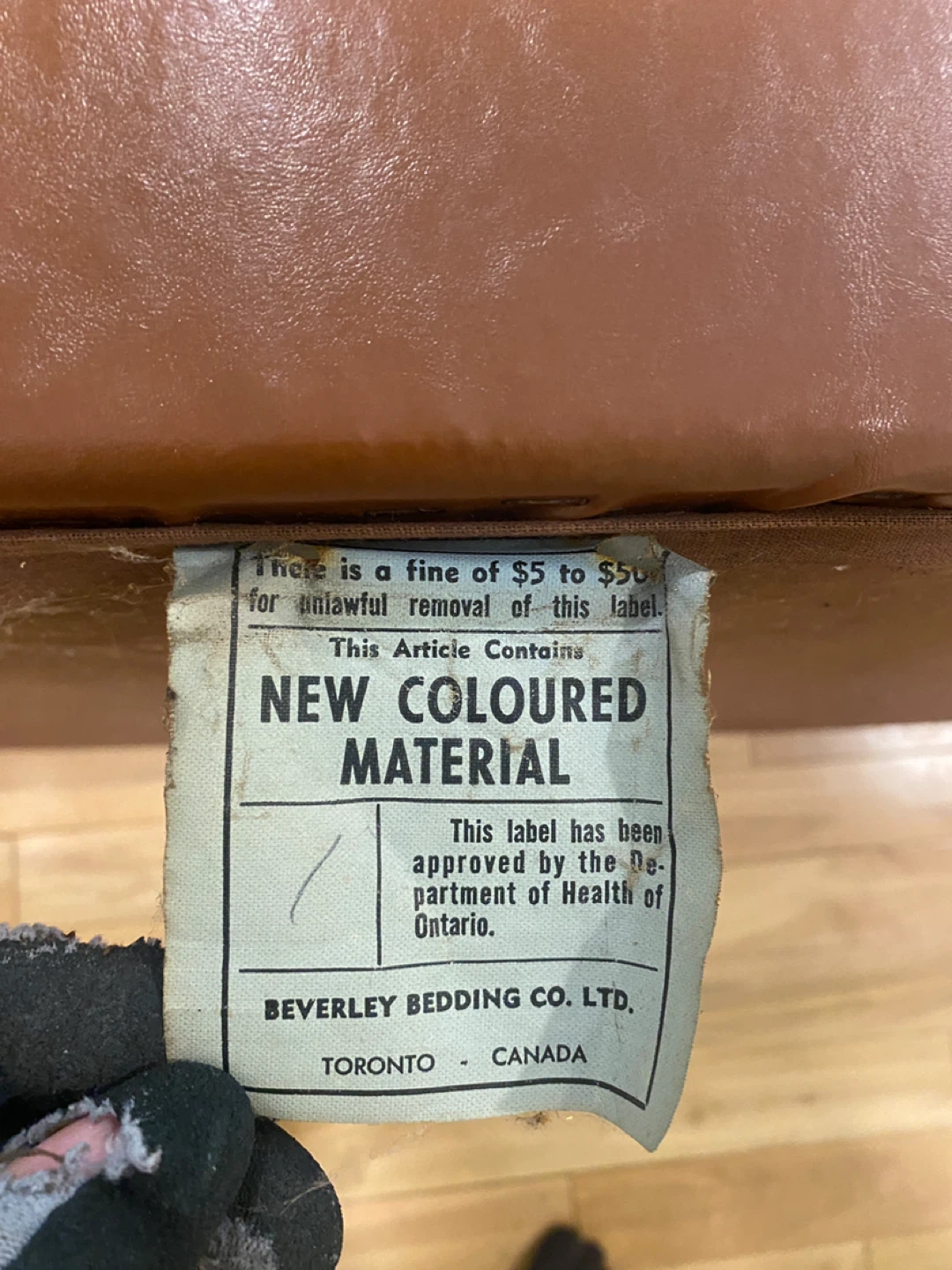 Vintage MCM Tan Leather Sofa Bed / Daybed (CAN DELIVER) - photo 5