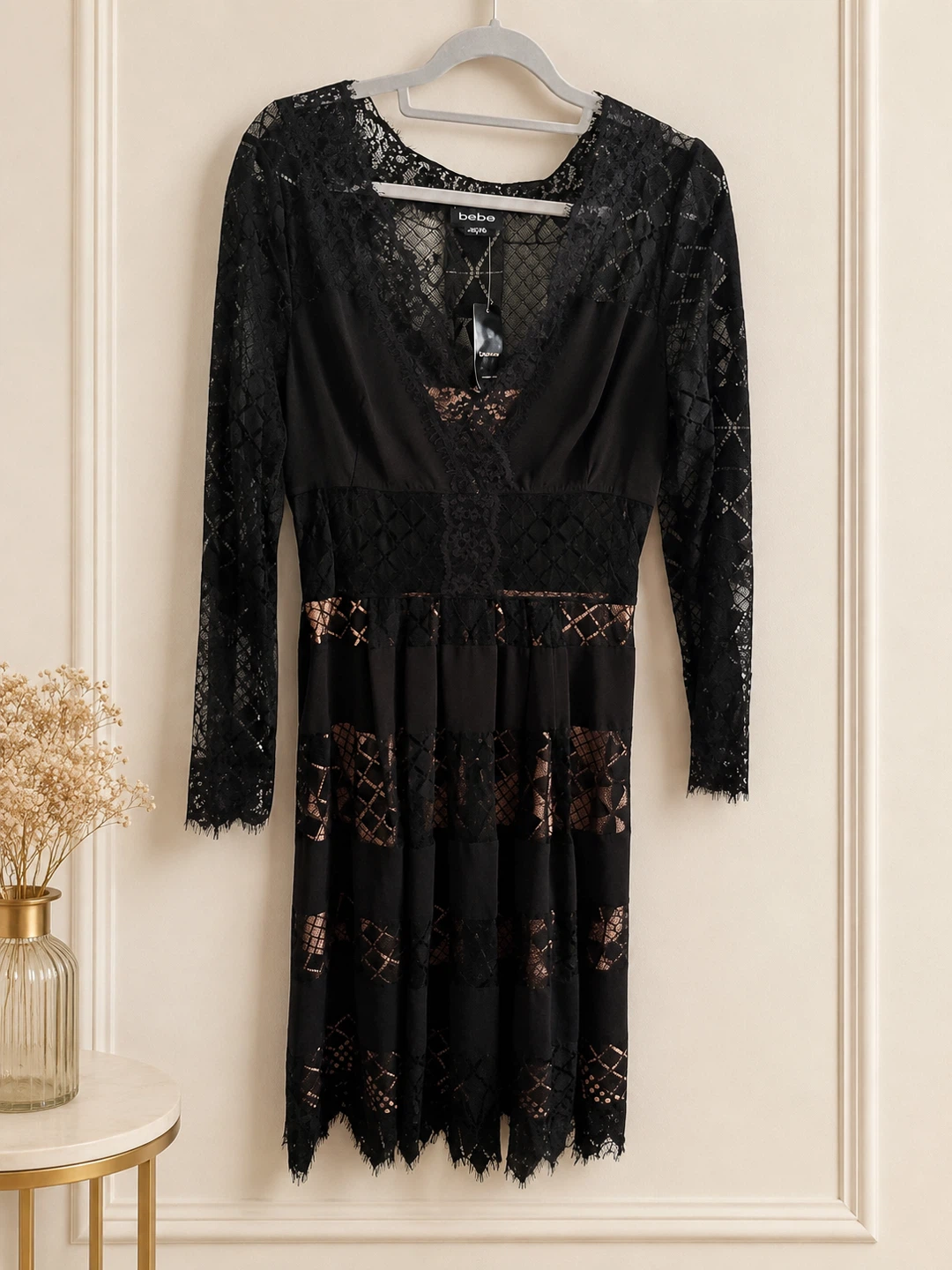 Bebe Black Lace Dress - photo 2