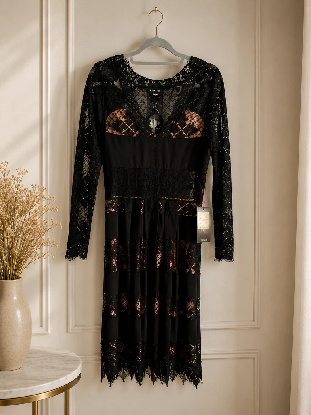 Bebe Black Lace Dress