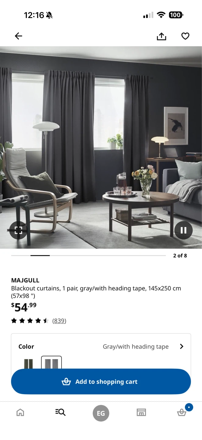IKEA MAJGULL Blackout Curtains