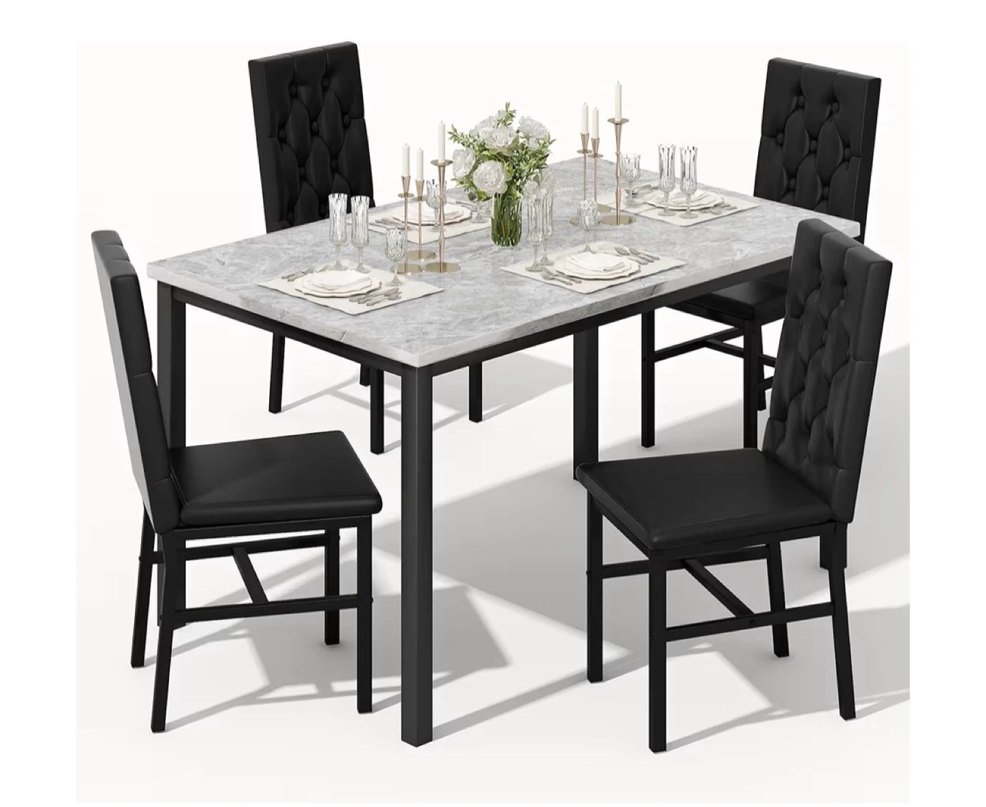 Rectangular Dining Table and Chairs Set