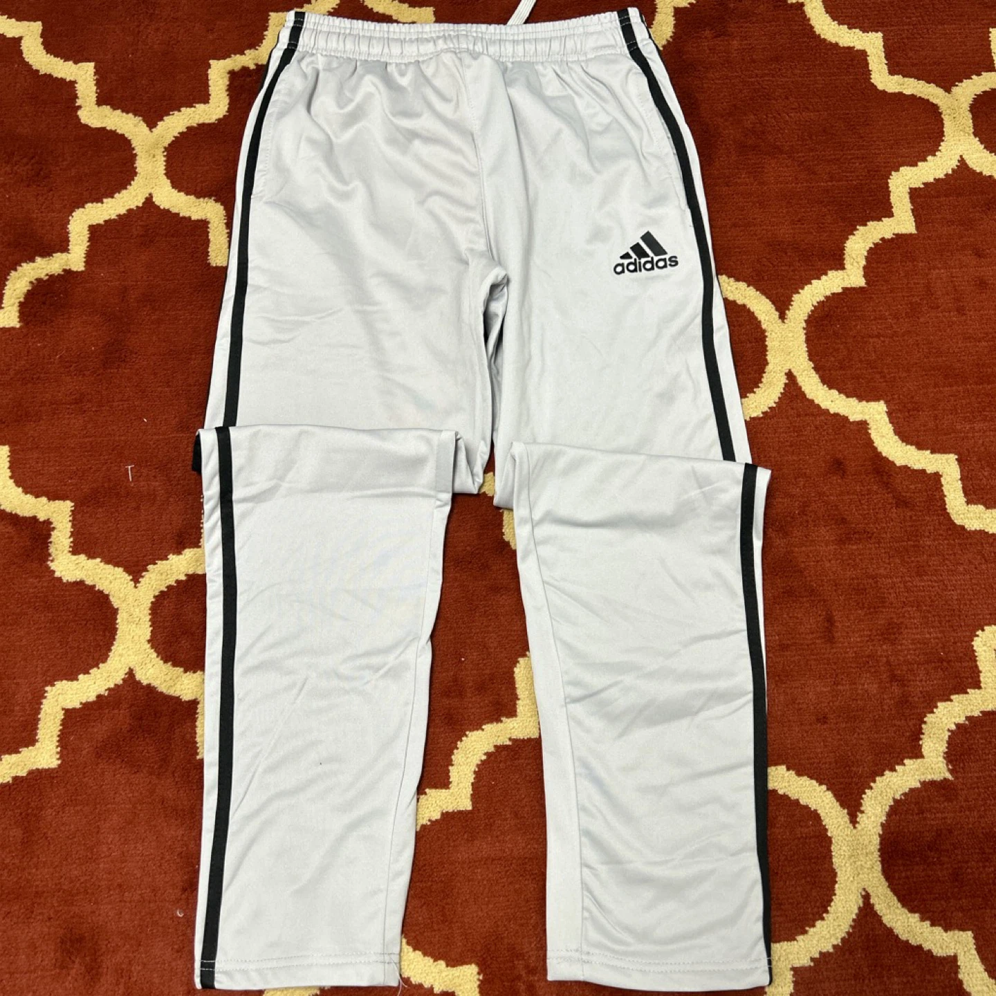 Adidas Men's M Tapered Fit Football Soccer Pants Silver - photo 2
