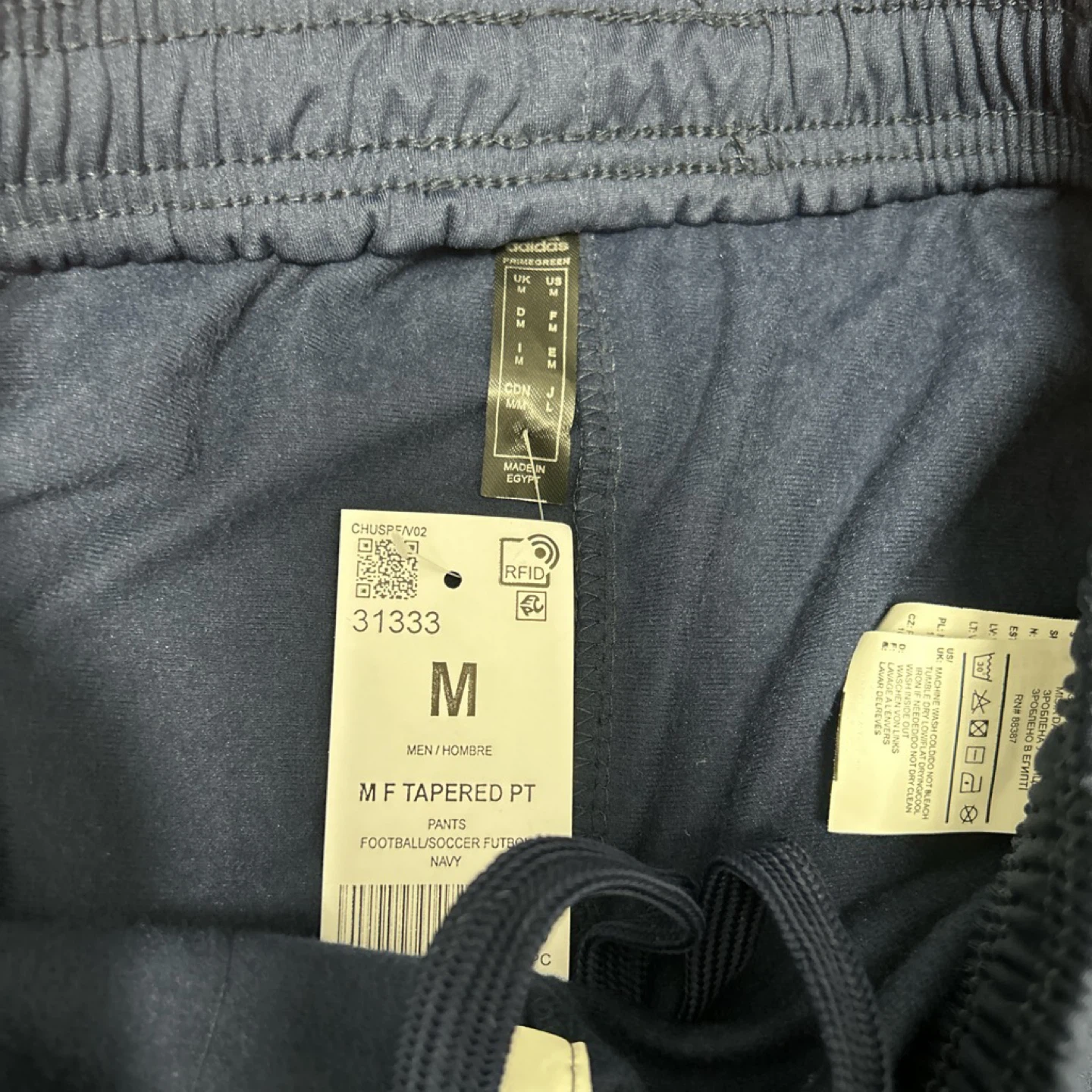 Adidas Men's Navy Tapered Football Pants Size M - photo 3