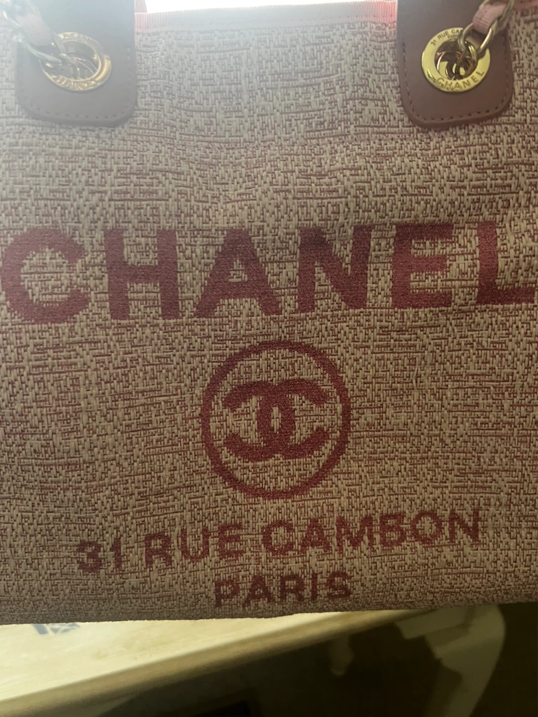 CHANEL Pink Tweed Tote Bag - photo 3