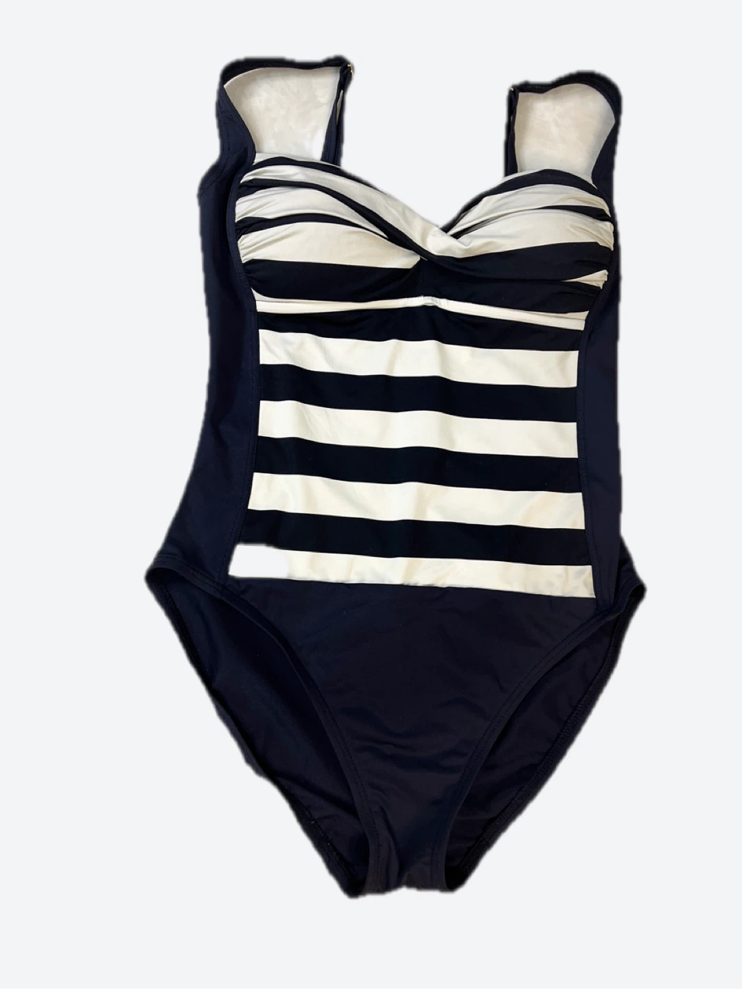 ✨Like NEW 🛍️ Black and White Striped One-Piece Swimsuit