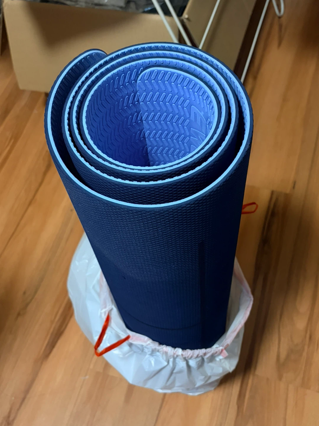 Yoga Mat with two bricks