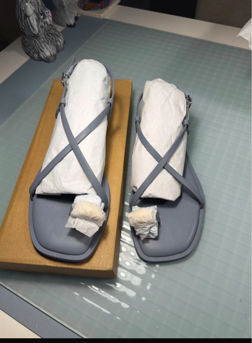 Steve Madden Baylee Flat Sandals Blue Size 7
