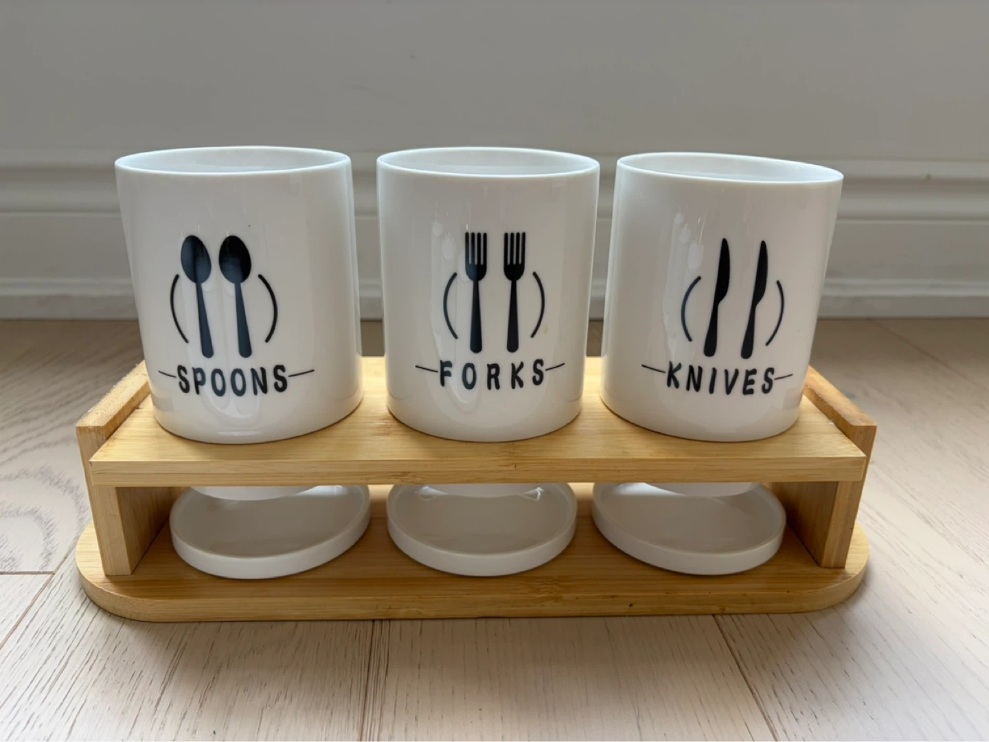Elegant Ceramic Kitchen Counter Organizer Set – Like New - photo 5
