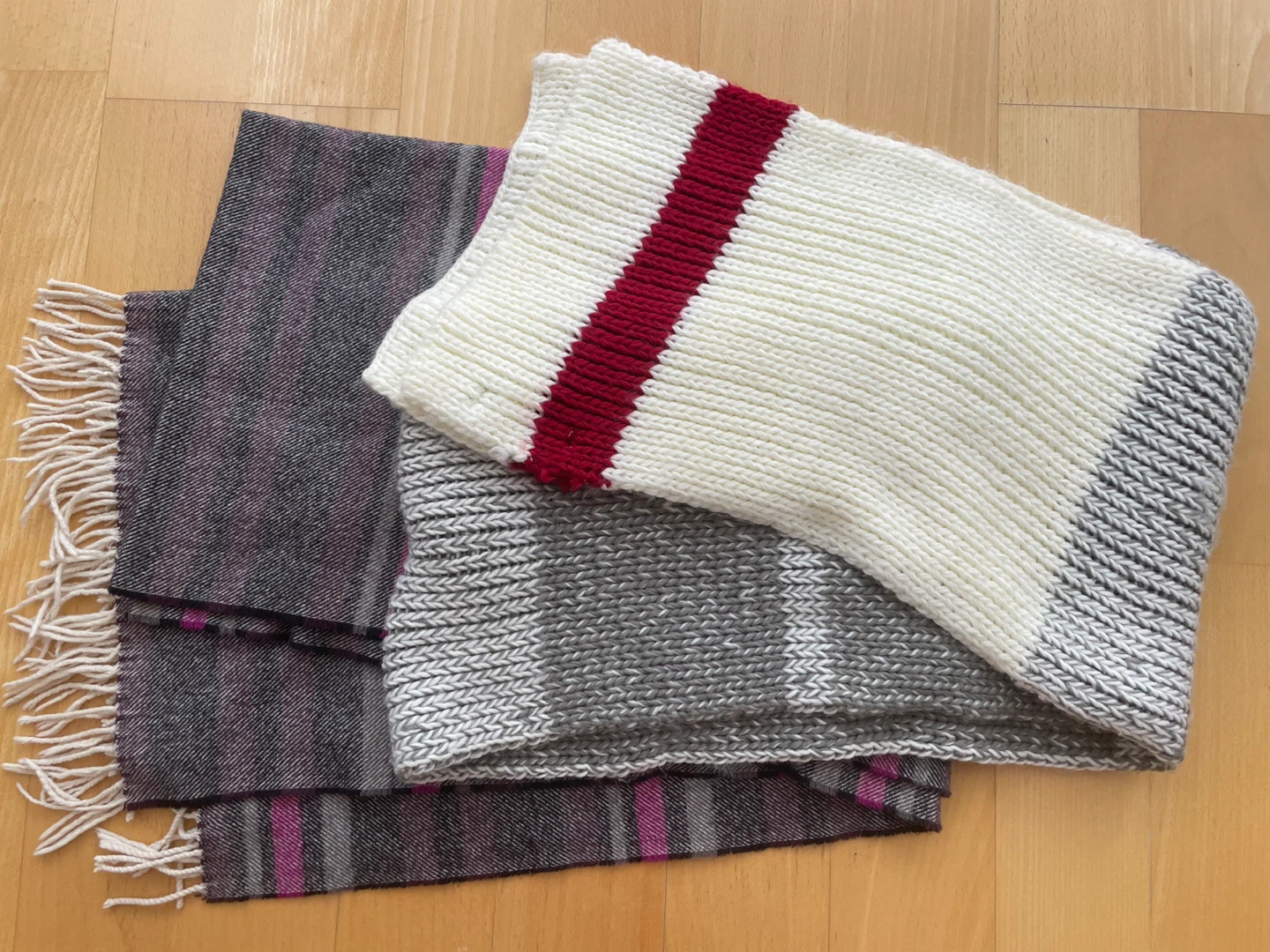 Two Knitted Scarves