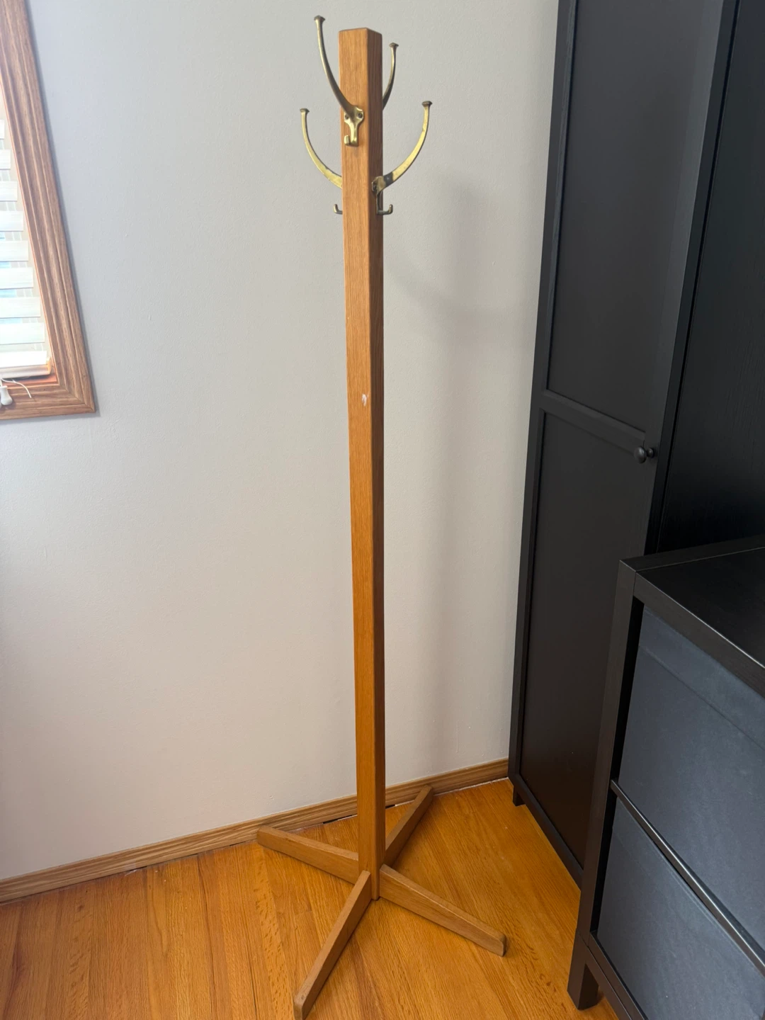 Vintage Solid Wood Coat Rack Stand