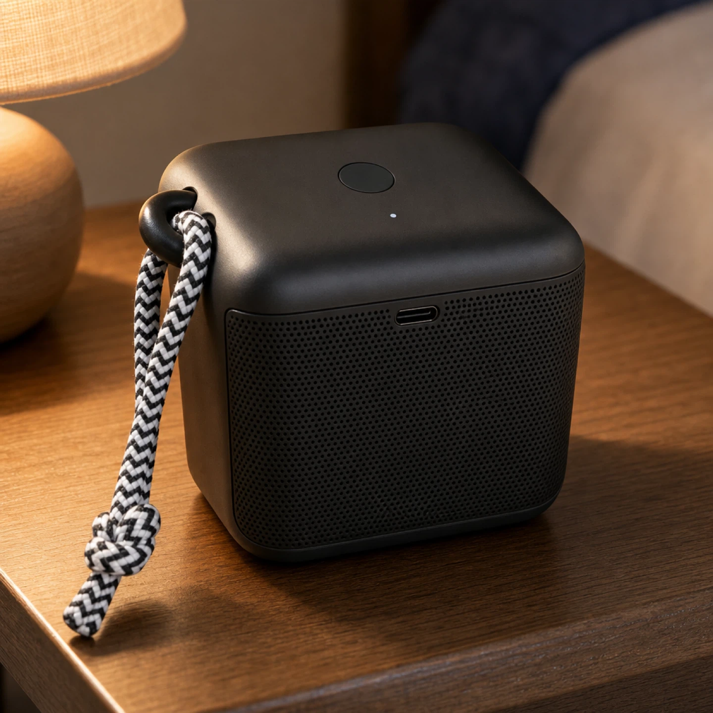 Black Portable Bluetooth Speaker with Handle - photo 2