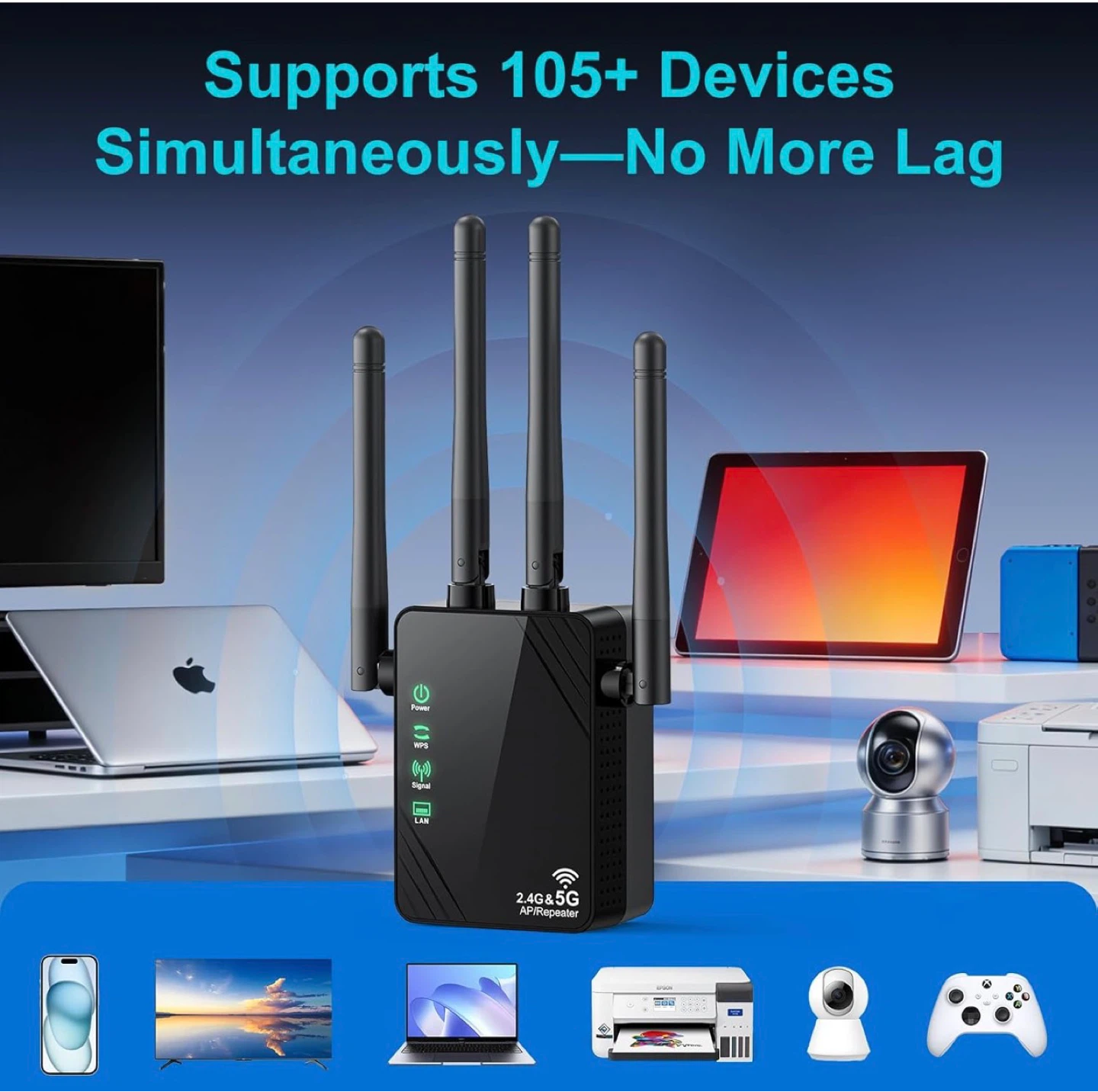 High Performance Dual Band WiFi Extender Repeater - photo 5