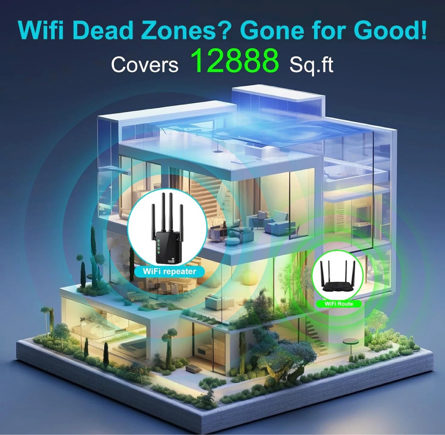 High Performance Dual Band WiFi Extender Repeater - photo 3