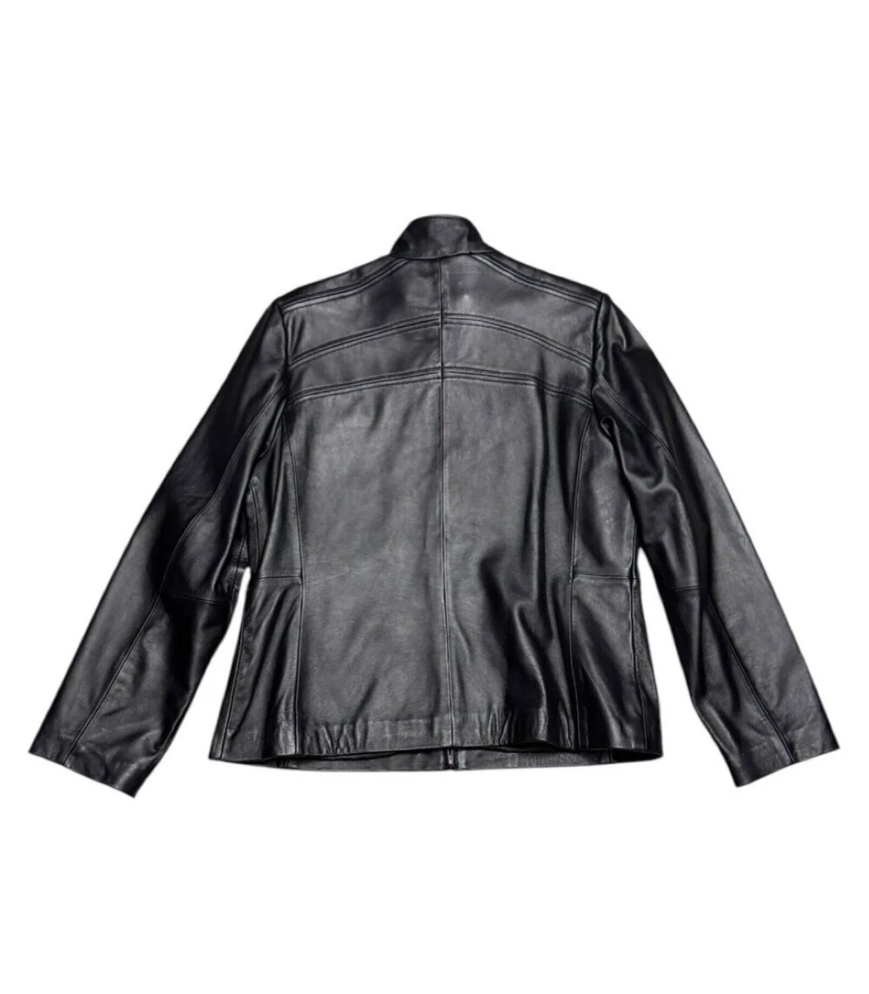 Nicole Miller GENUINE LEATHER Black Jacket XL - photo 3