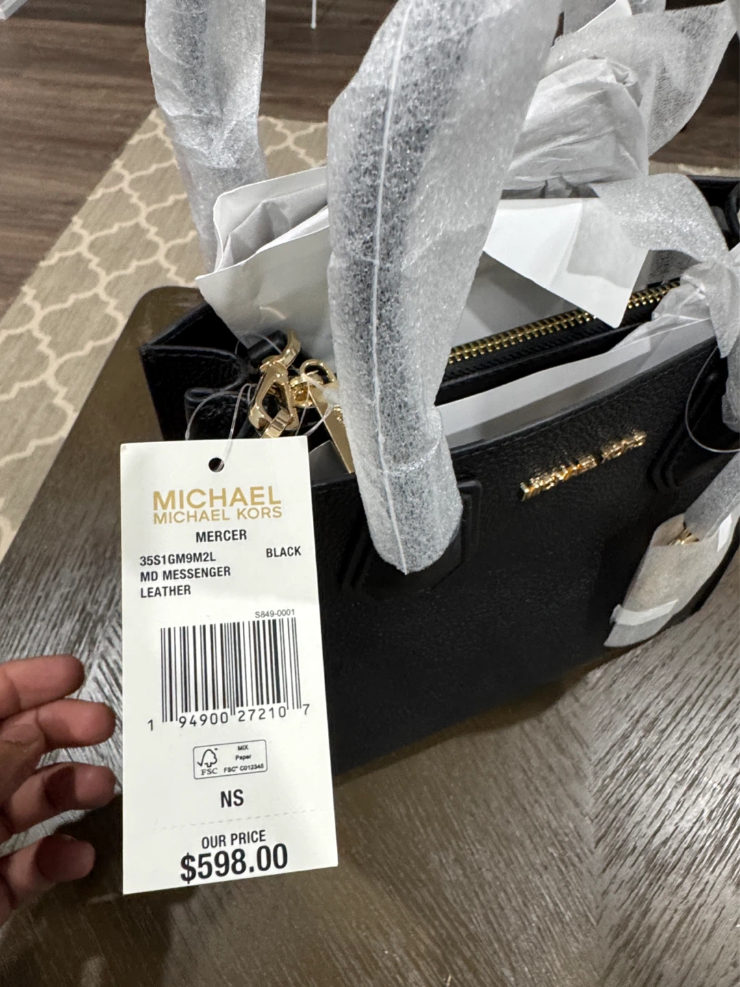 Michael Kors Mercer MD Messenger Bag - Black Leather - photo 4