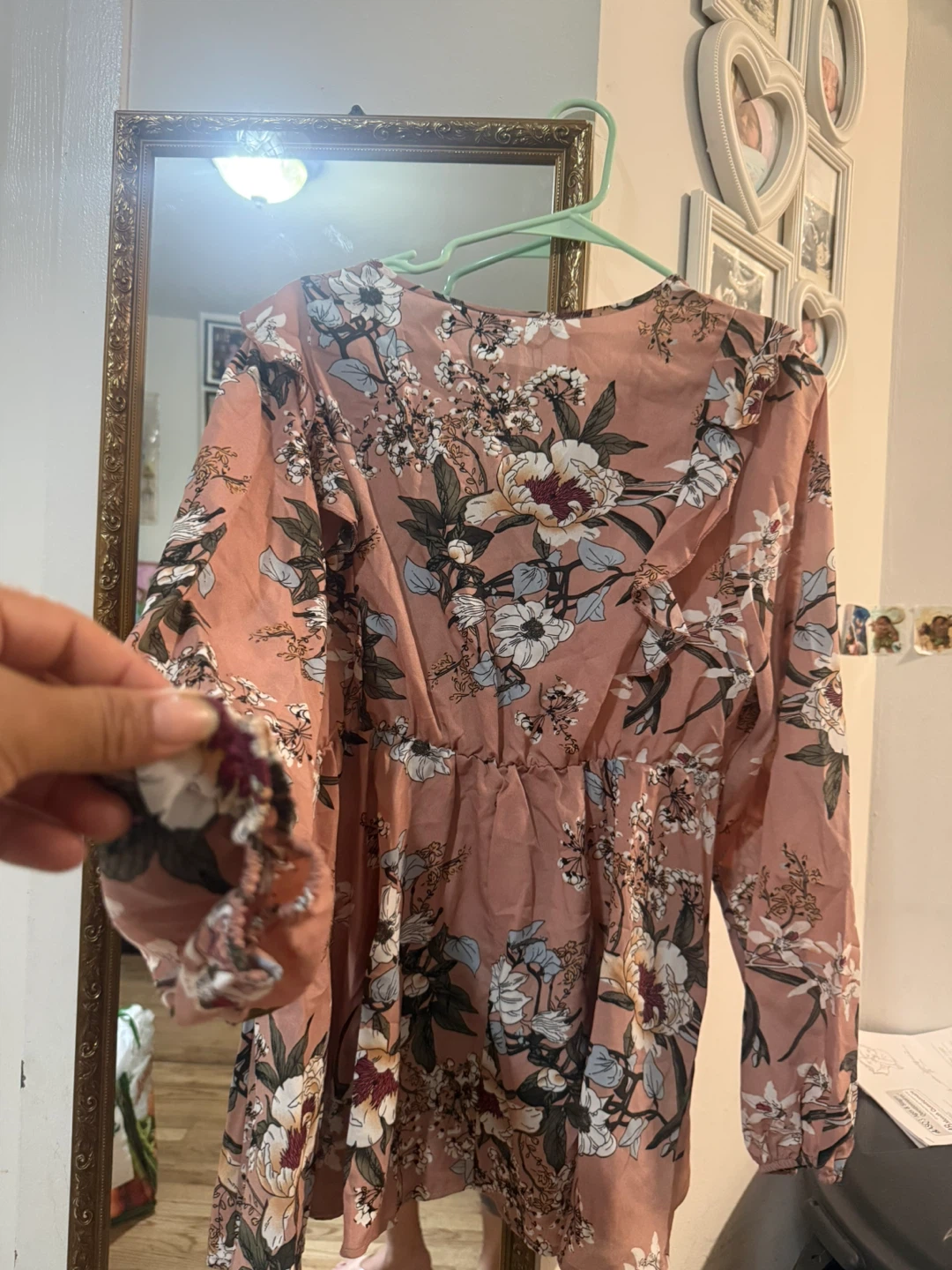Bloom Chic Floral Print Long Sleeve Ruffle Dress - photo 4