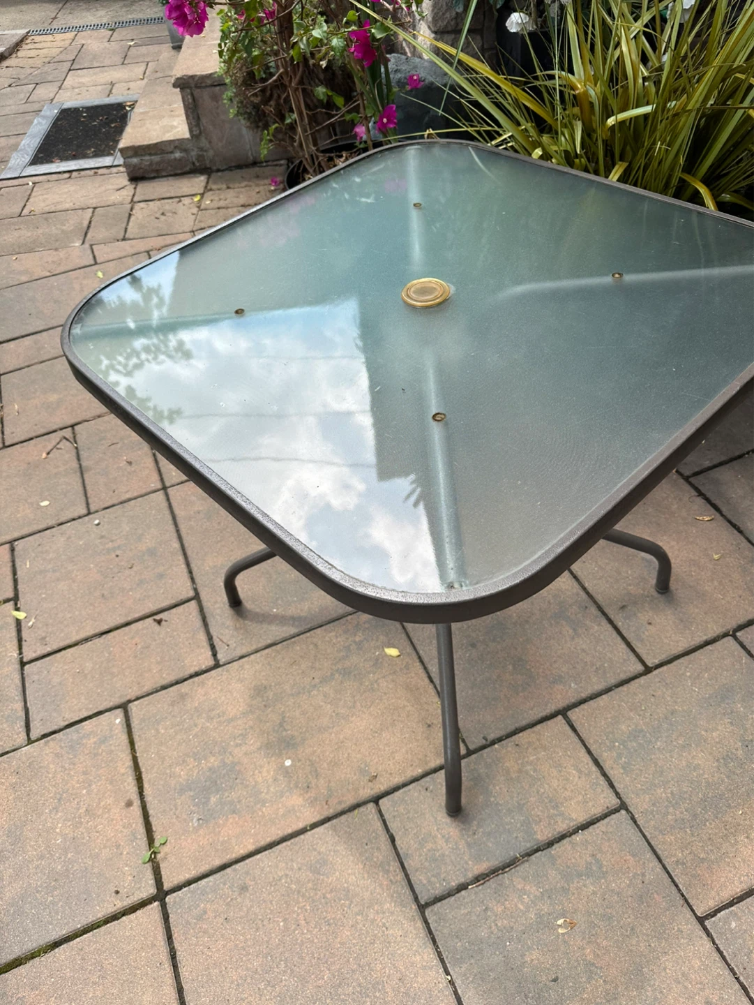 Glass Top Patio Table