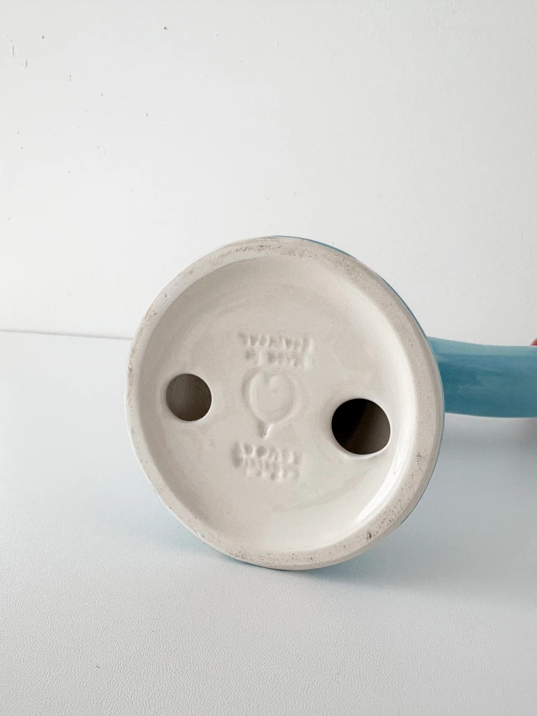 New Laetitia Rouget Turquoise and Red Tulip Candleholder - photo 4