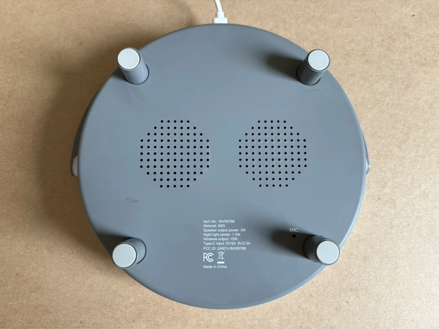 Wireless Charger with Speaker and Night Light - photo 2