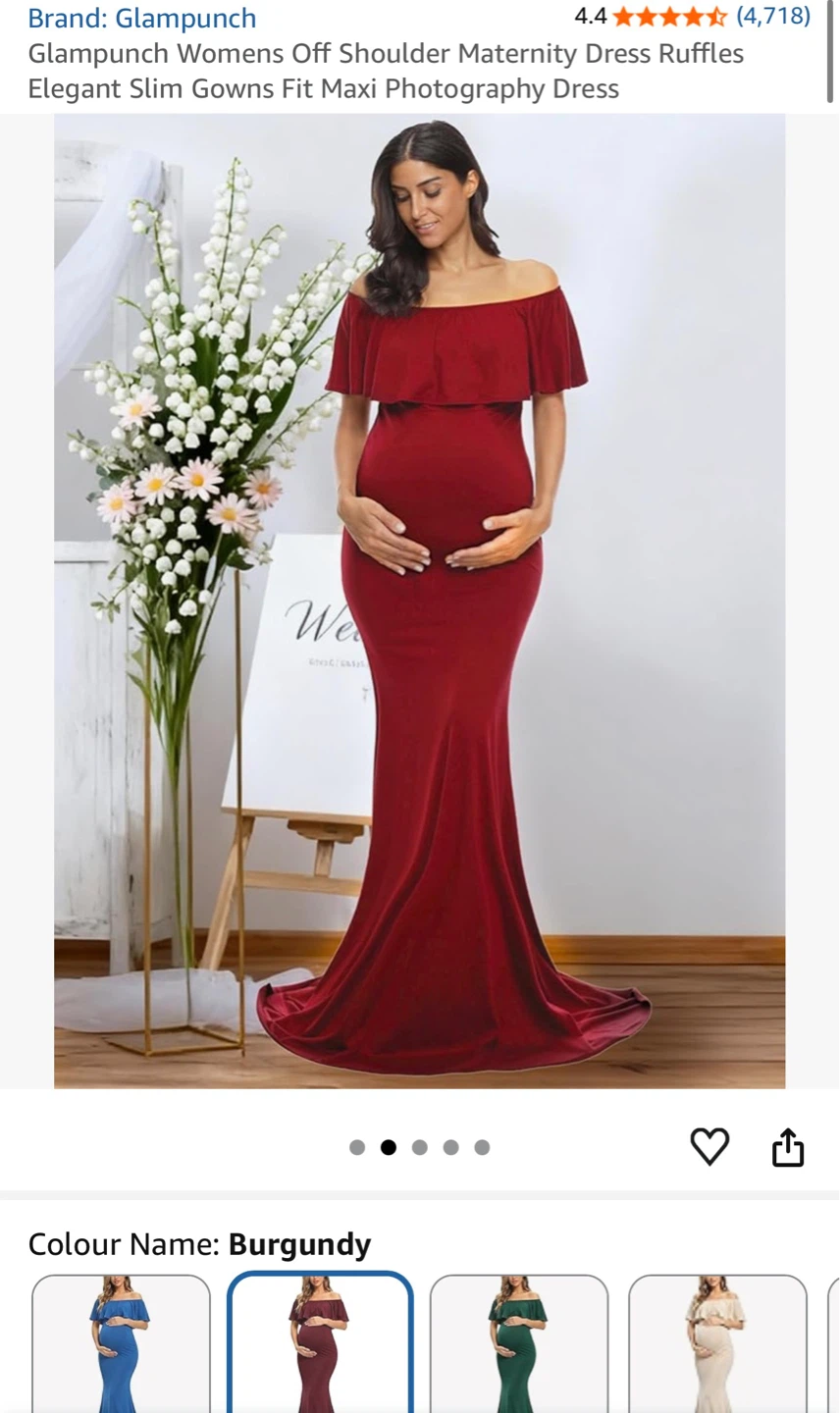 Women's Off Shoulder Maternity Dress - photo 2