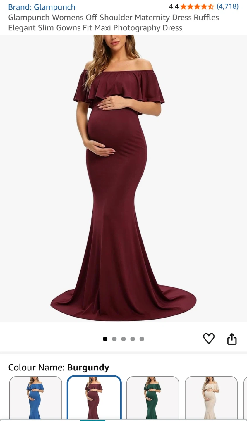 Women's Off Shoulder Maternity Dress