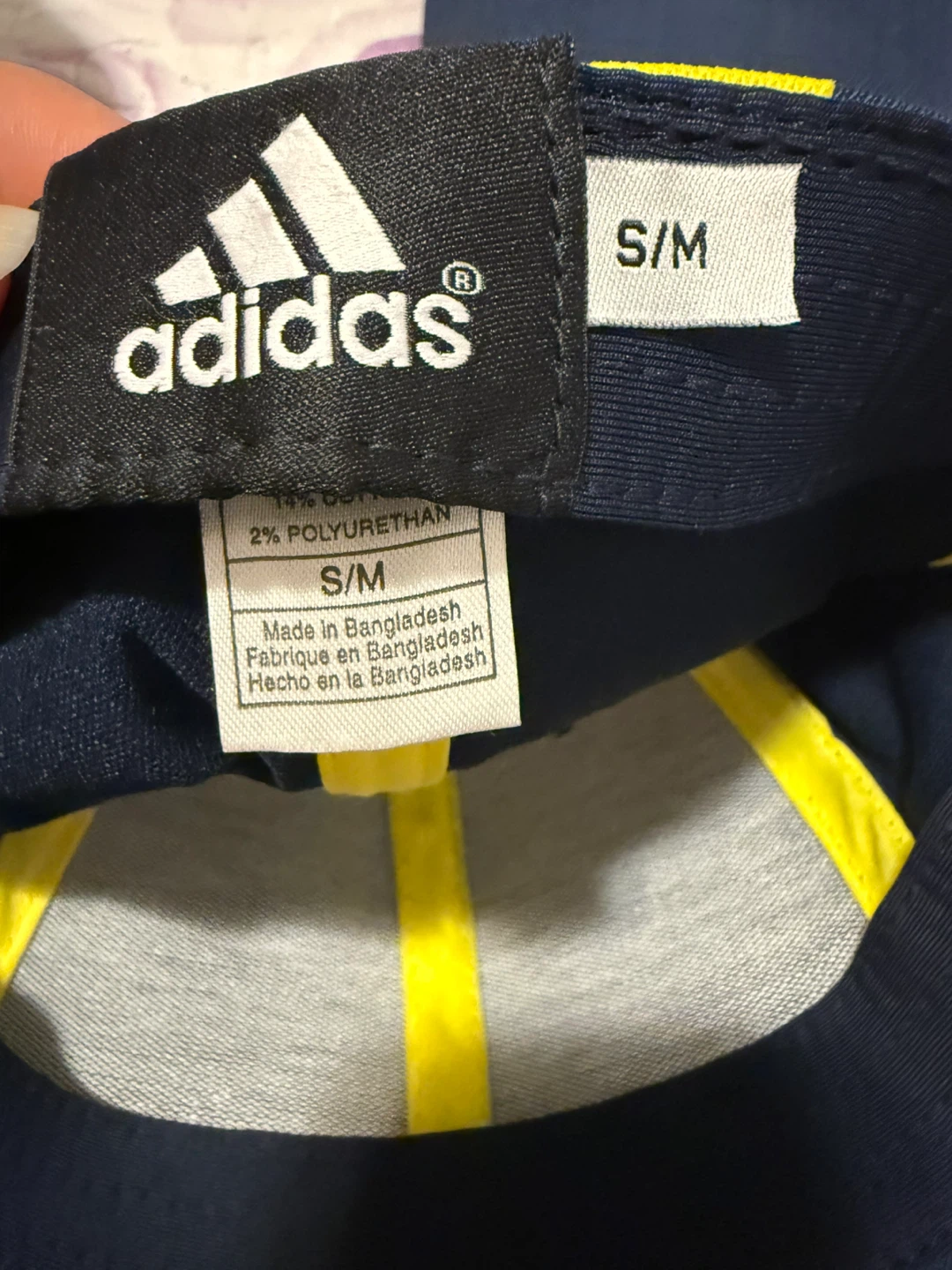 Adidas Baseball Cap Navy Blue Yellow S/M - photo 2