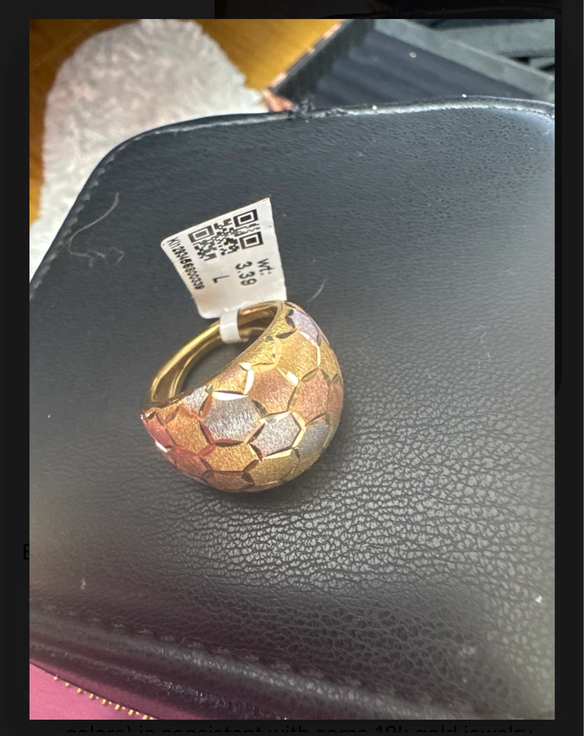 Tri-Tone Gold Ring Size L