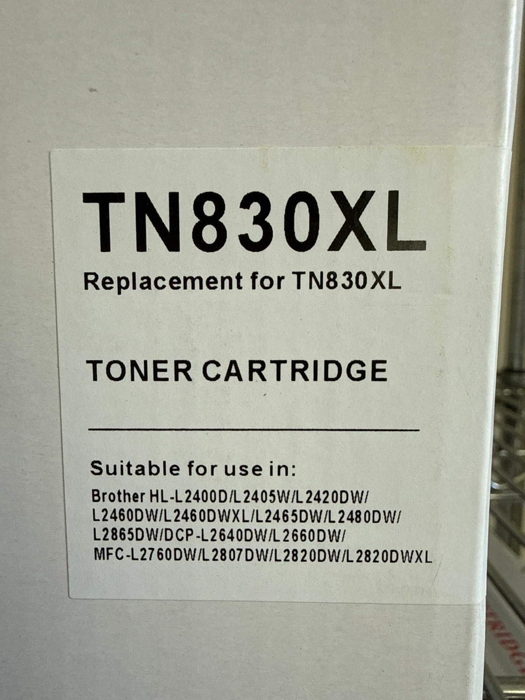 Compatible Brother TN830XL Toner Cartridge