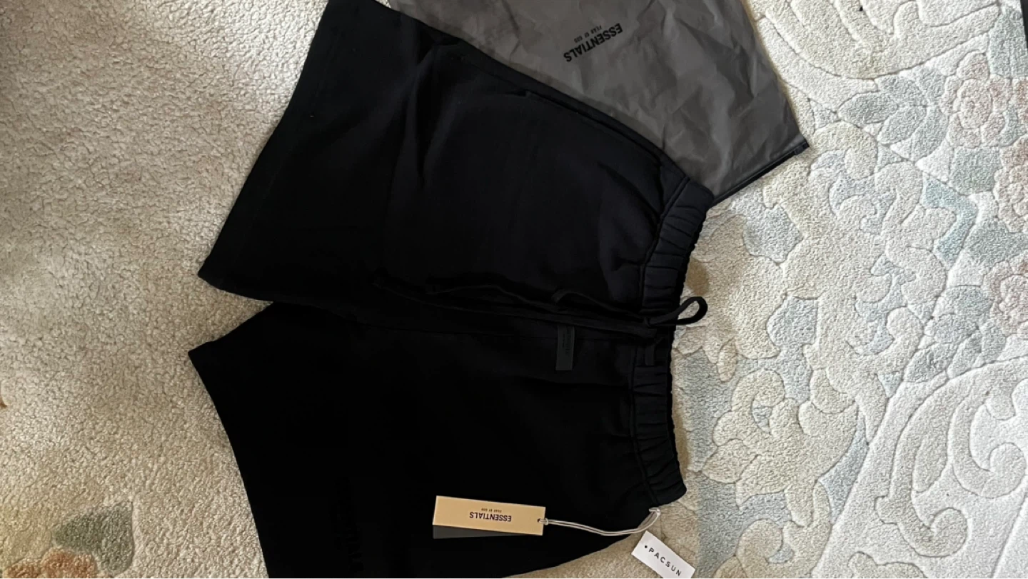 Fear of God Essentials Black Sweatshorts