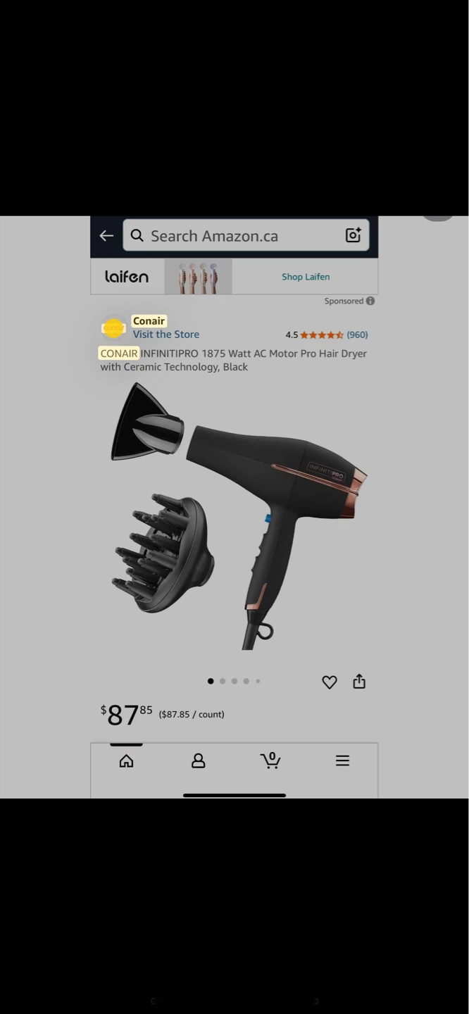 ❗️New Conair Infiniti Pro 1875 Watt AC Motor Hair Dryer