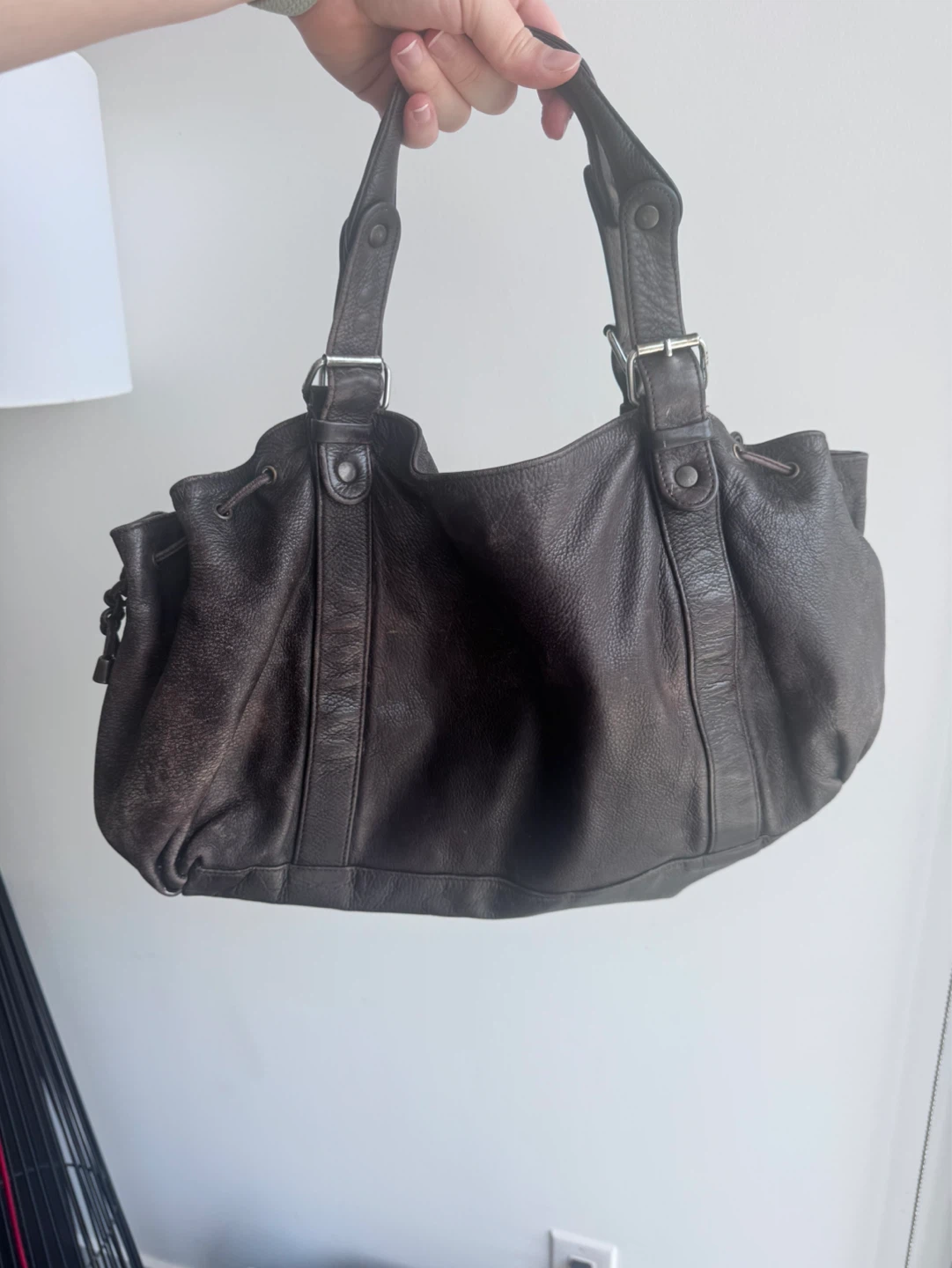 Brown Leather Gerard Darel 24h style Handbag