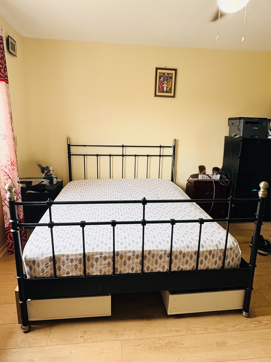 IKEA Black Metal Bed Frame - photo 2