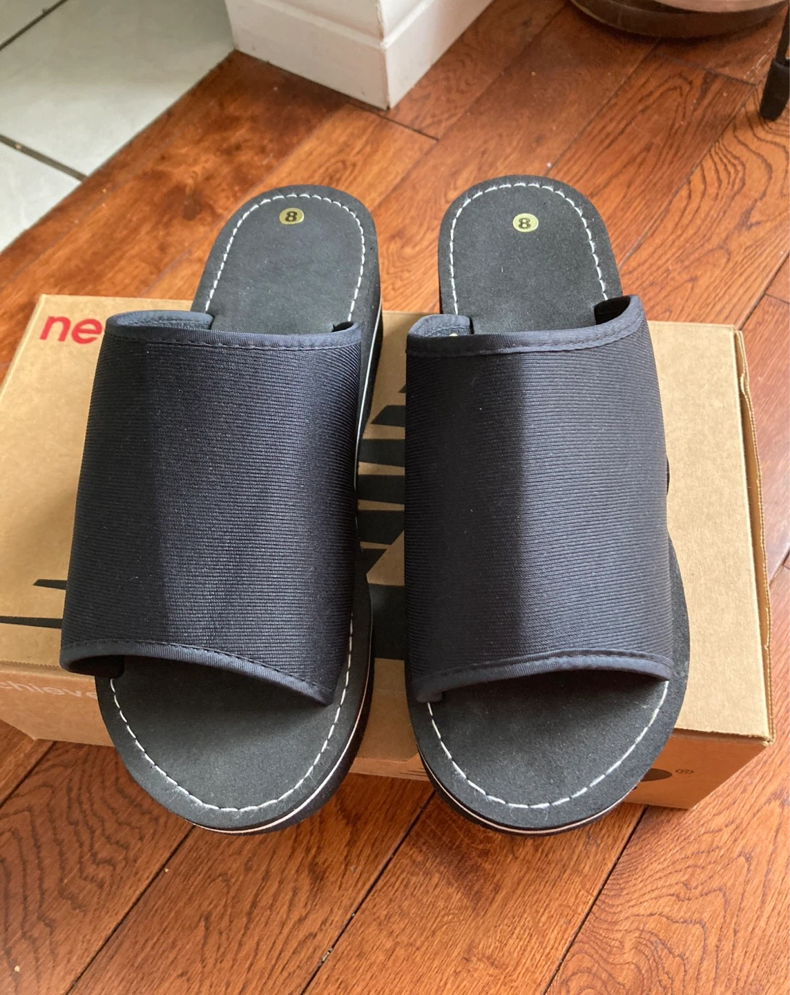 BRAND NEW Black Slide Sandals - Size 8