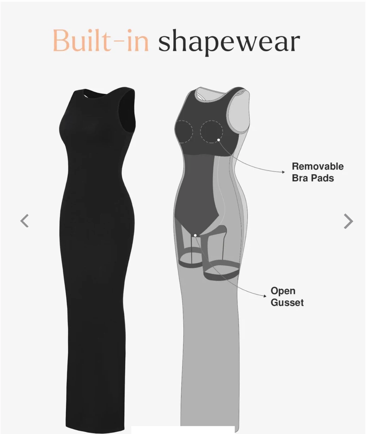 Popilush Black Maxi Shapewear Dress - photo 2