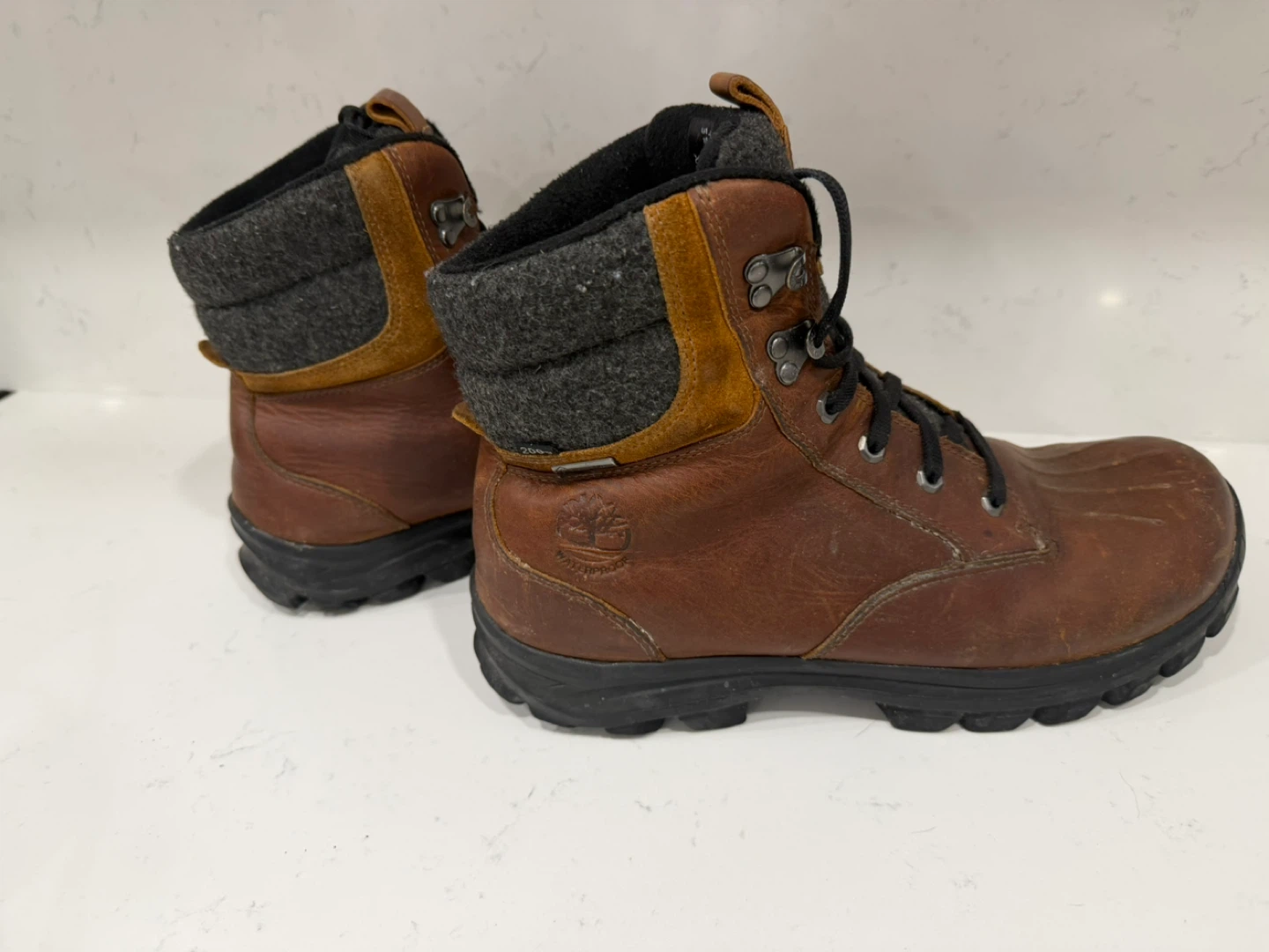 Timberland Men's Brown Leather Boots Size 10 - photo 4