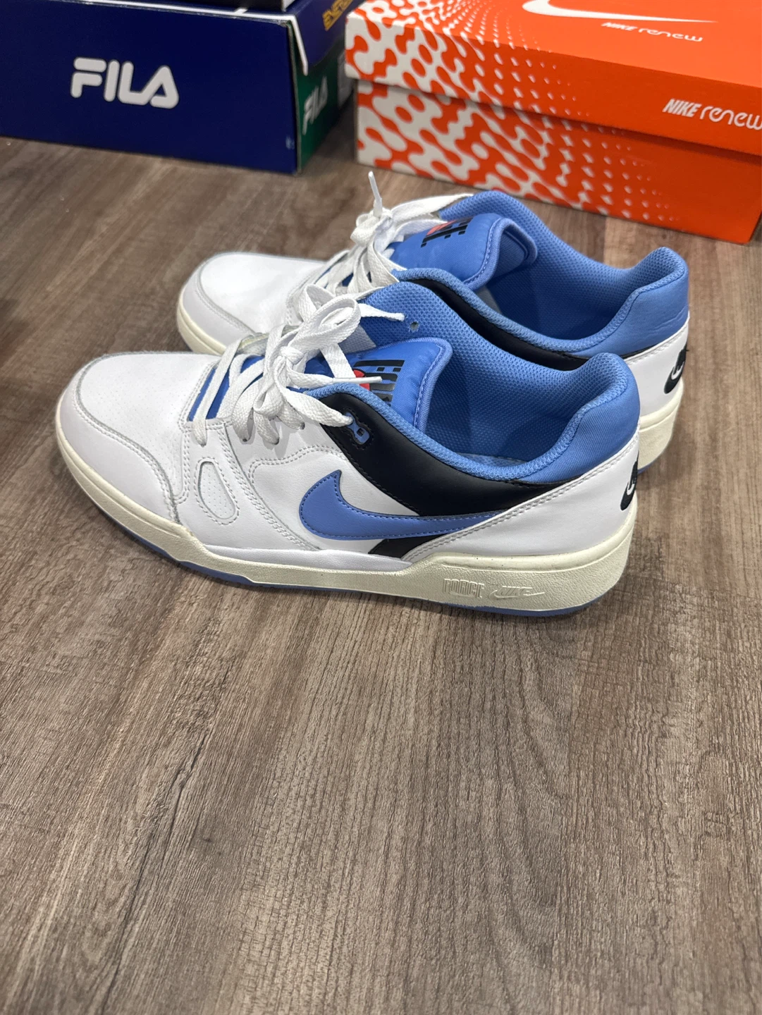 Nike Air Force 1 White/Blue Men's Size 10 - photo 3