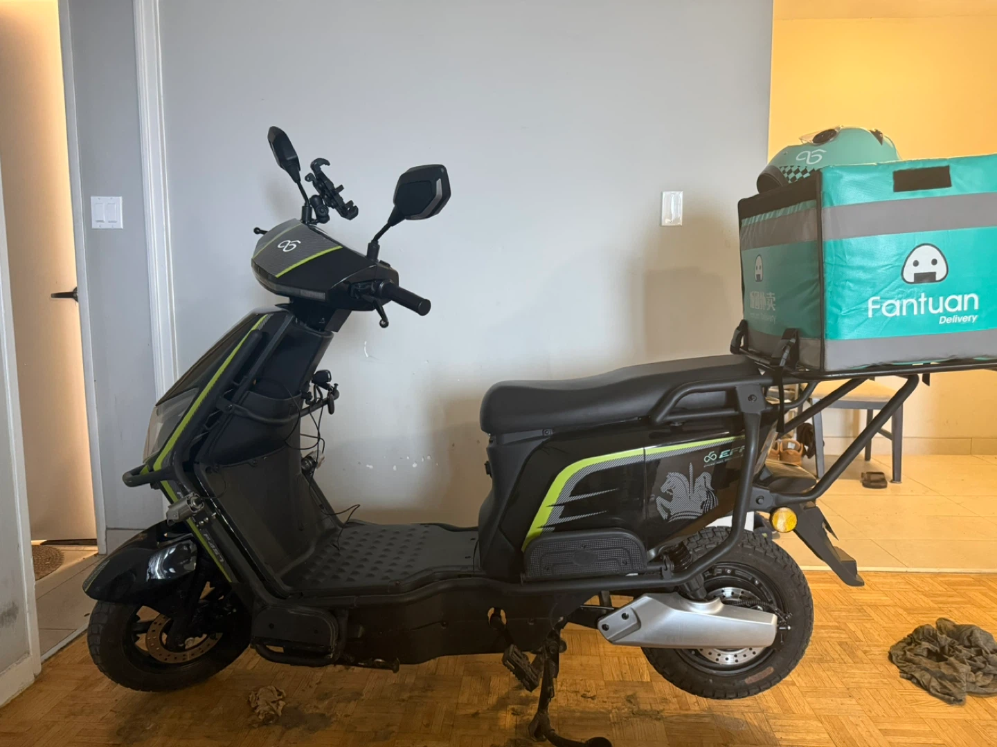 Black & Green Electric Scooter
